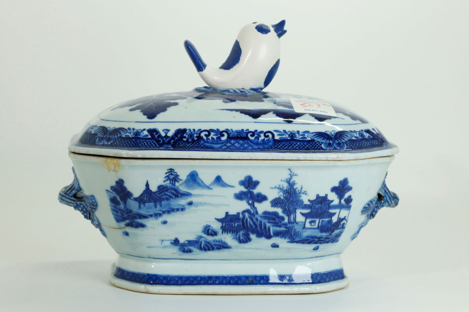 Chinese Blue White Porcelain Tureen & A Cover (1 of 6)