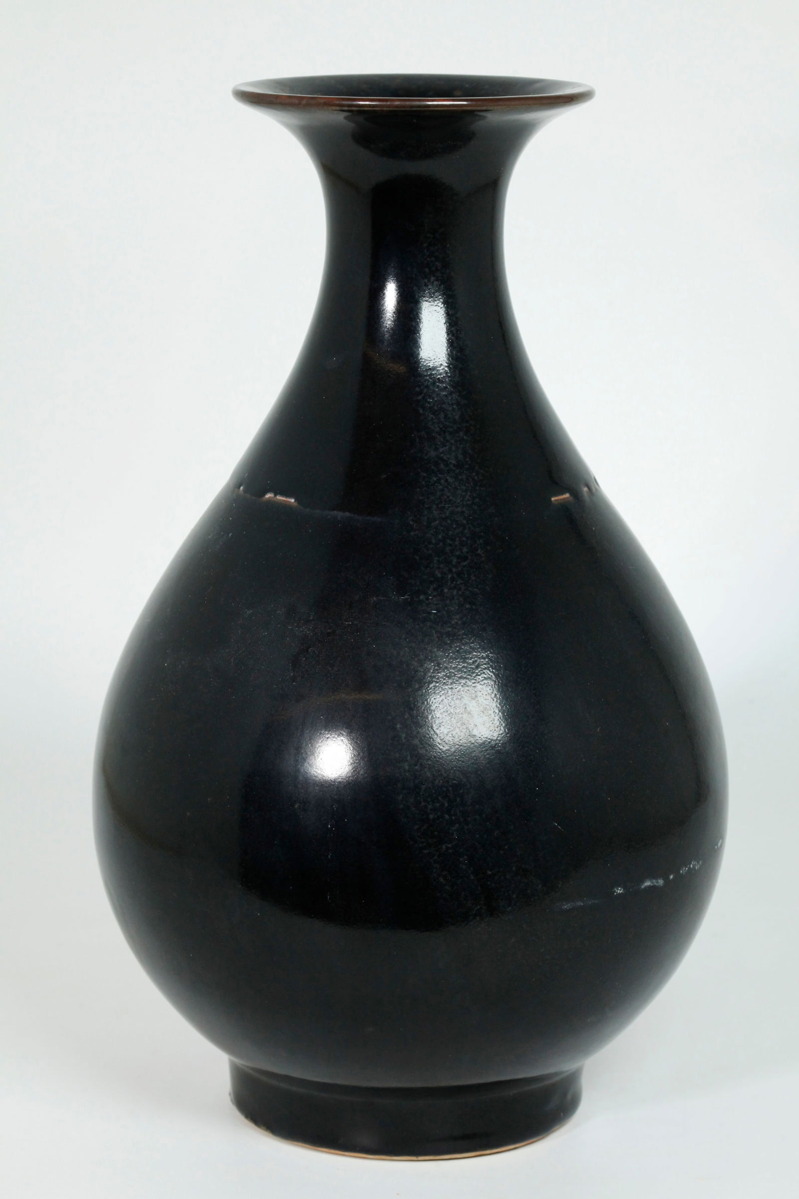Lg Chinese Dark Brown Porcelain Yuhuchunping Vase (1 of 5)
