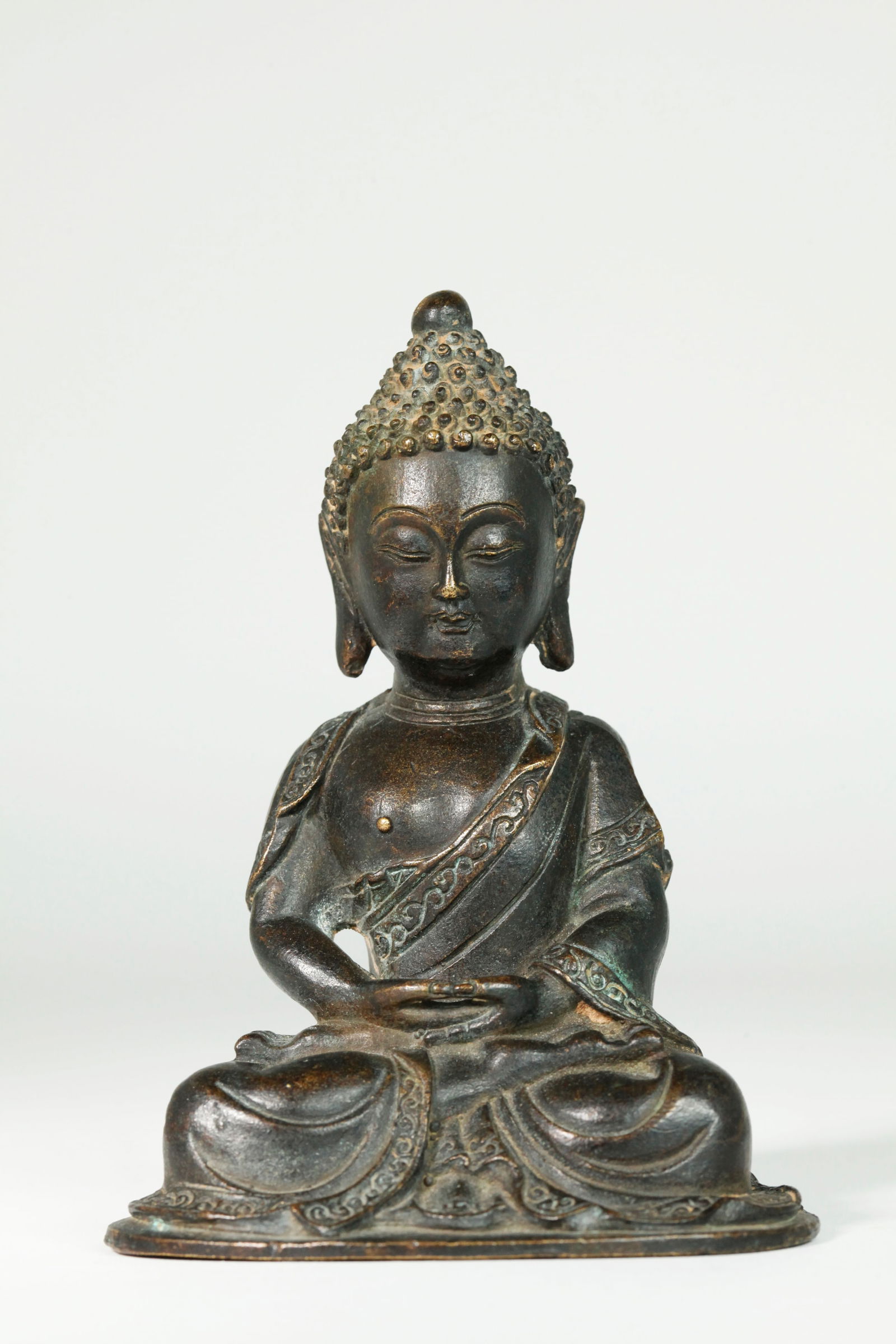 Small Tibetan Bronze Seated Buddha (1 of 5)