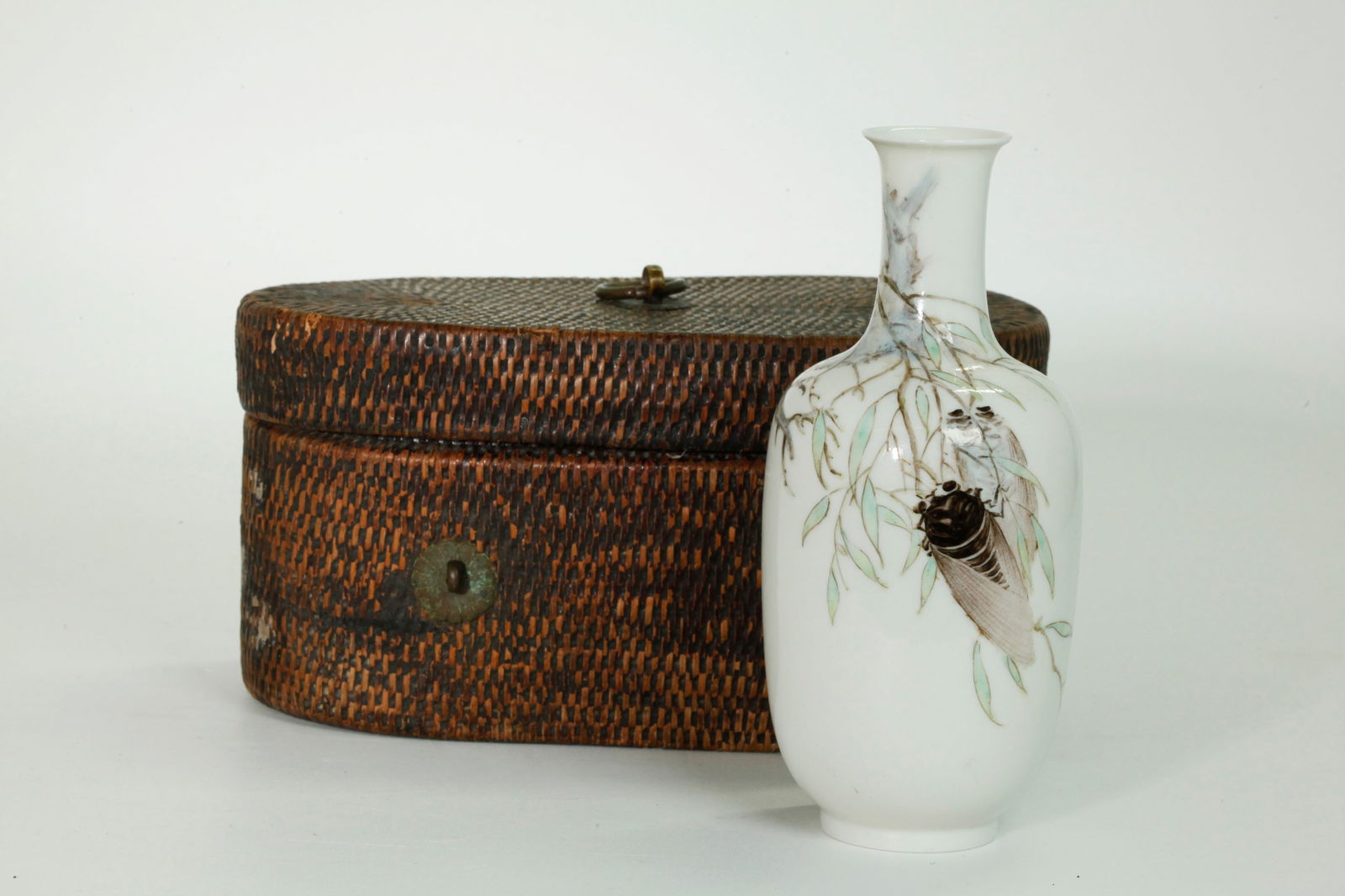 Fine Chinese Artist Enameled Porcelain Vase (1 of 6)