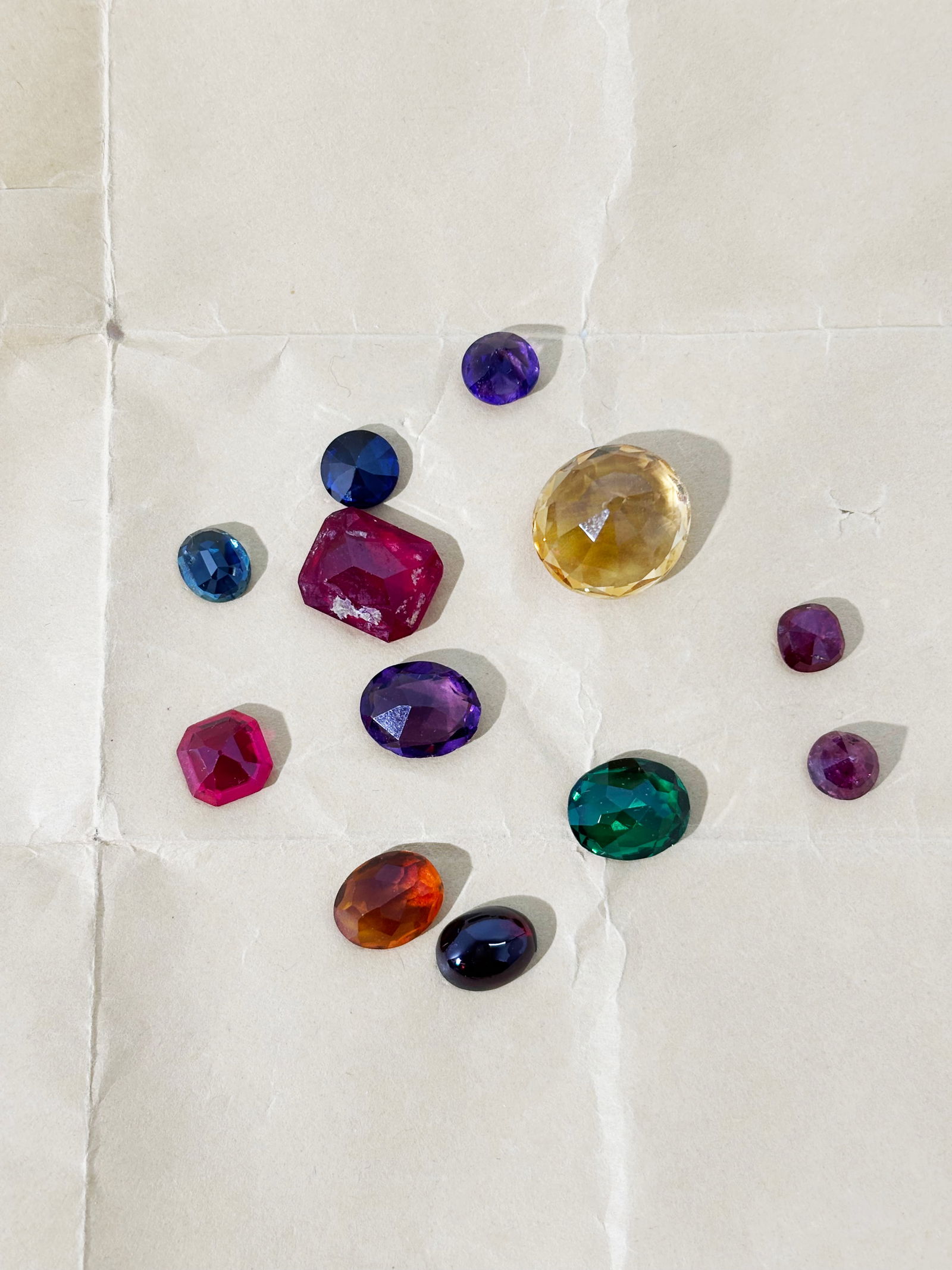 11 Colored Gemstones Faceted in Various Shapes (1 of 4)