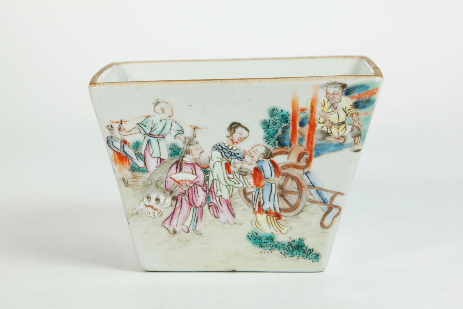 Chinese 18th C Famille Rose Porcelain Square Cup (1 of 5)