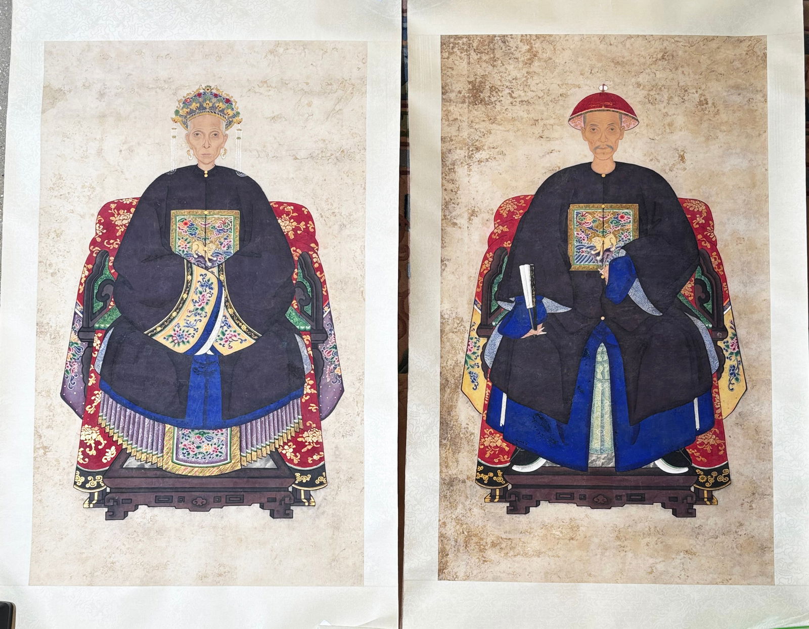 Pr Chinese Qing Dynasty Military Ancestor Portrait (1 of 7)