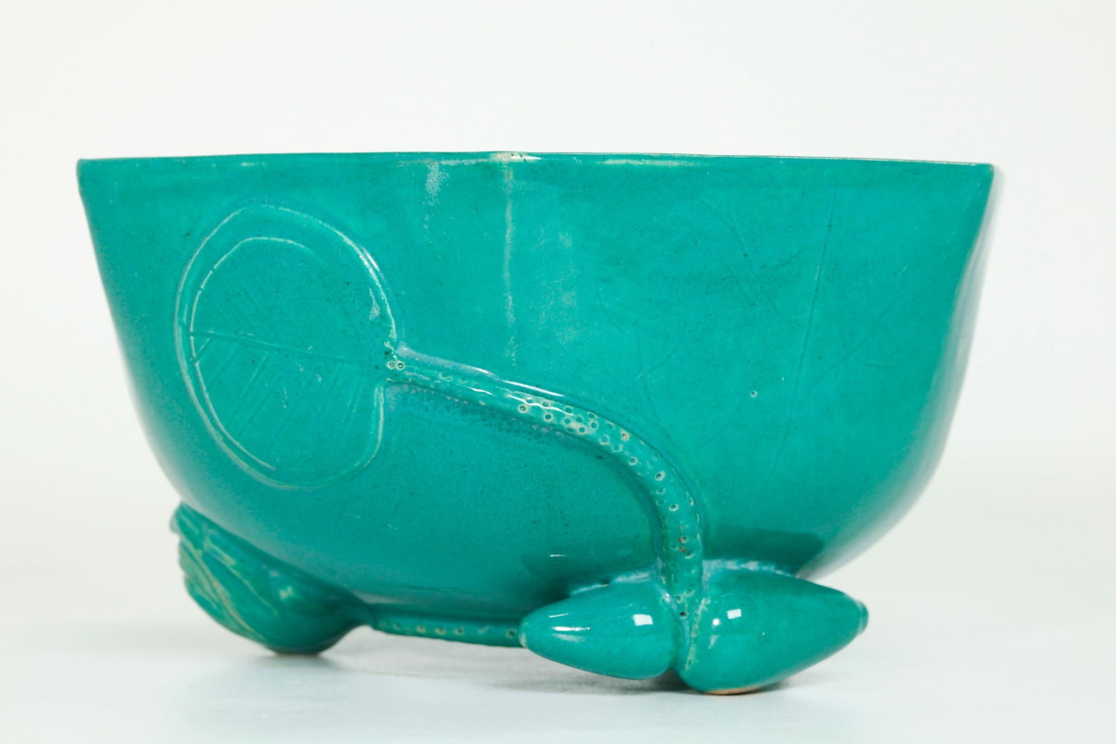 Chinese Yixing Zisha Enameled Hexagonal Bowl (1 of 5)