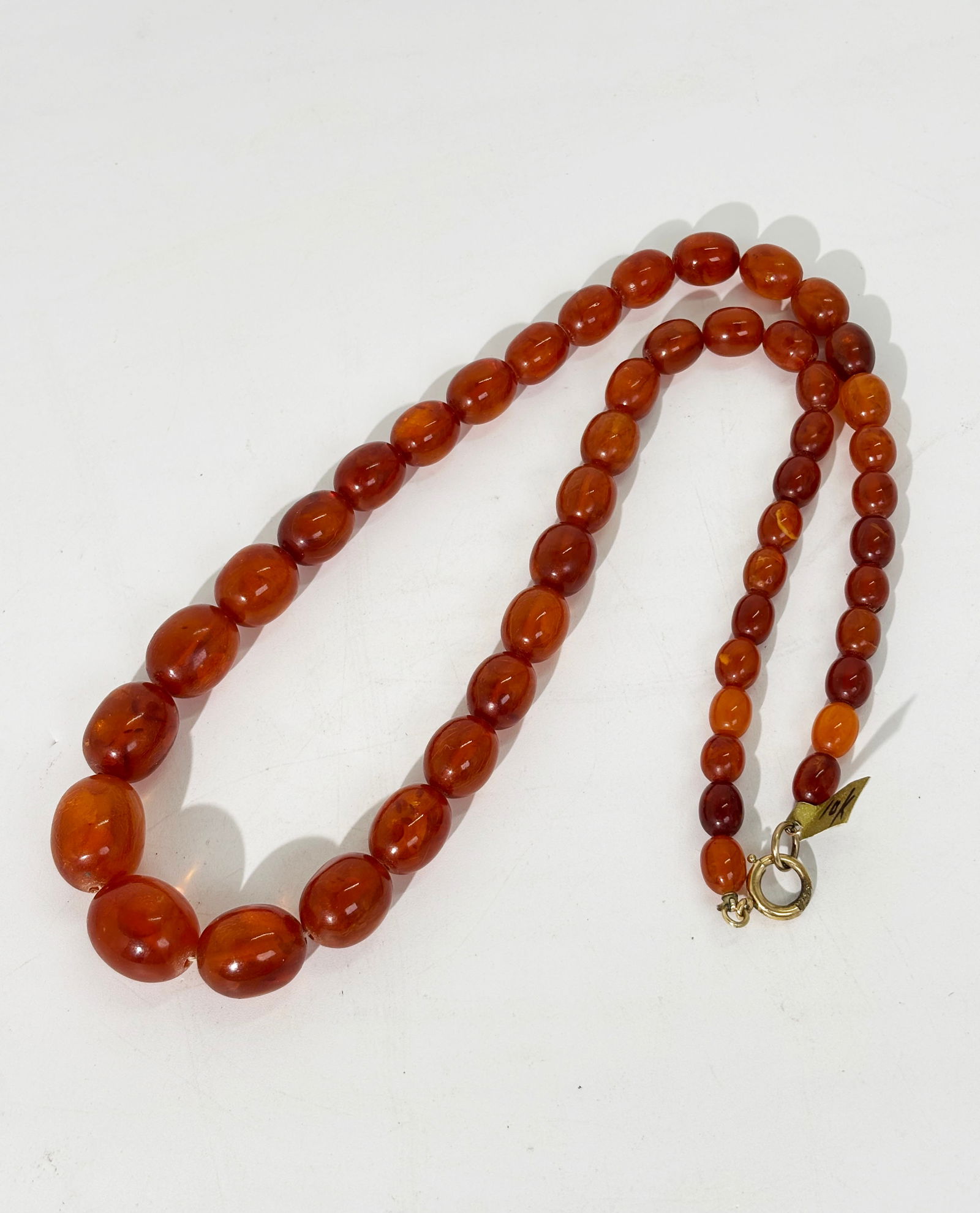 Chinese Amber Necklace; 50.7G (1 of 5)