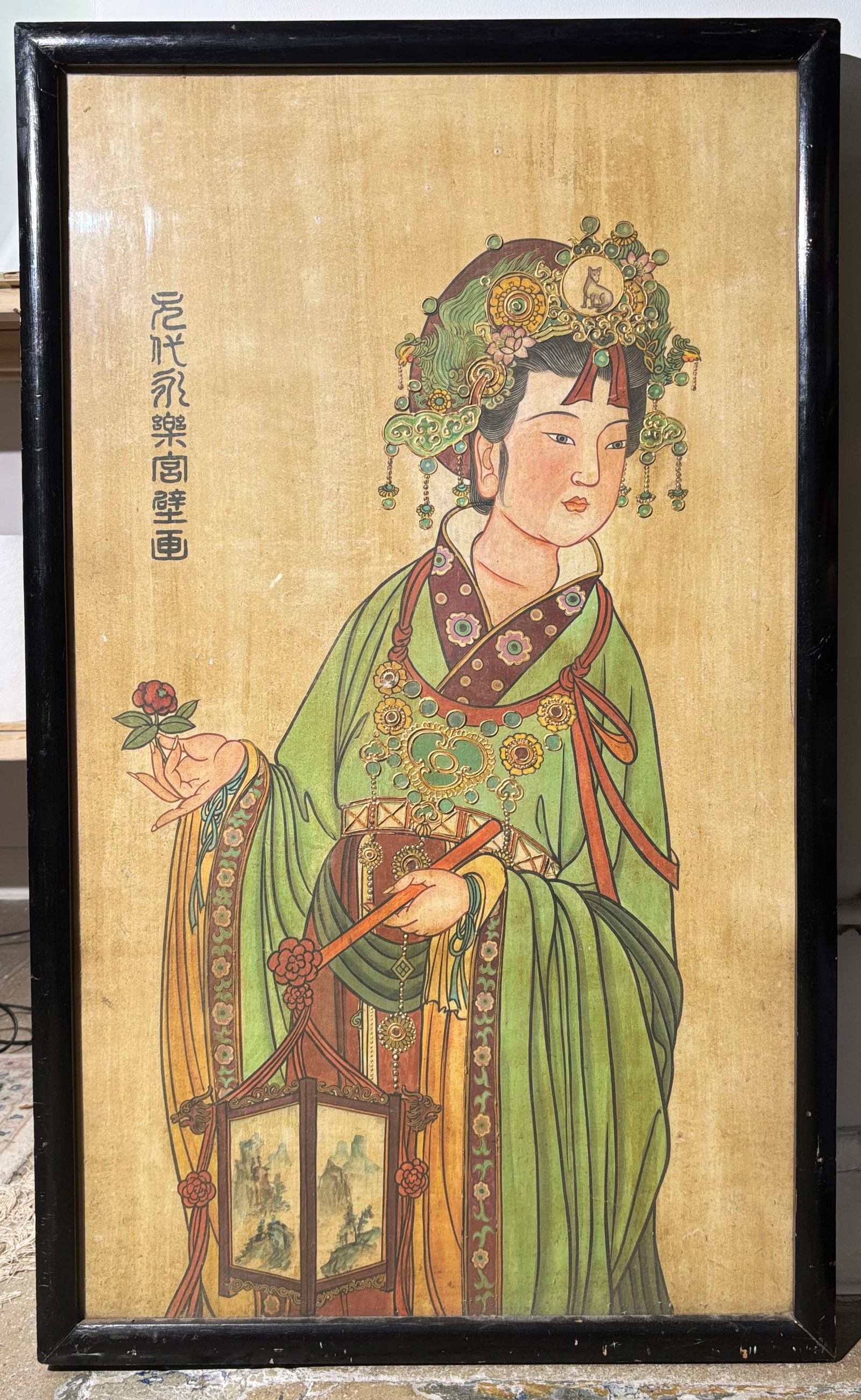 Chinese Plaster on Board: Yuan Style Empress (1 of 5)