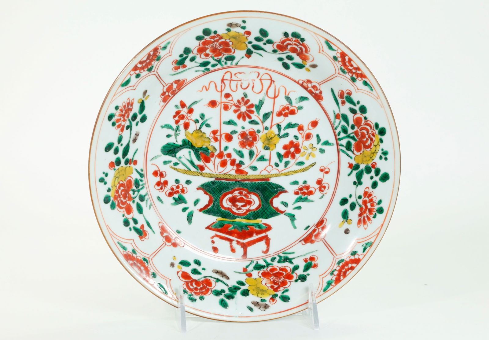 Chinese Kangxi Circa 1700 Sancai Porcelain Plate (1 of 5)