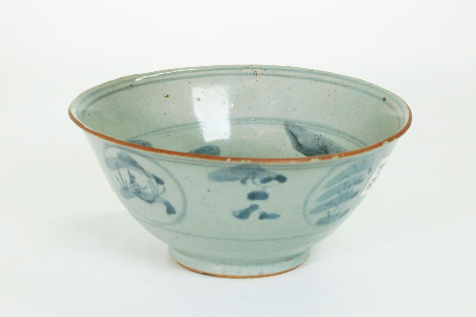 South East Asian Blue & Celadon Porcelain Bowl (1 of 5)