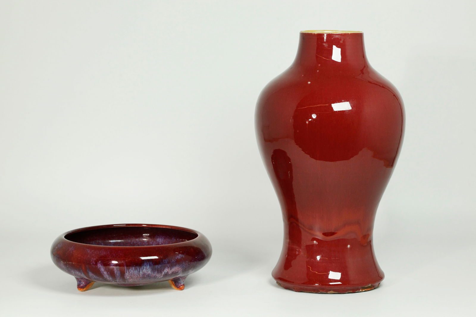 Chinese Underglaze Red Porcelain Vase & Censer (1 of 5)