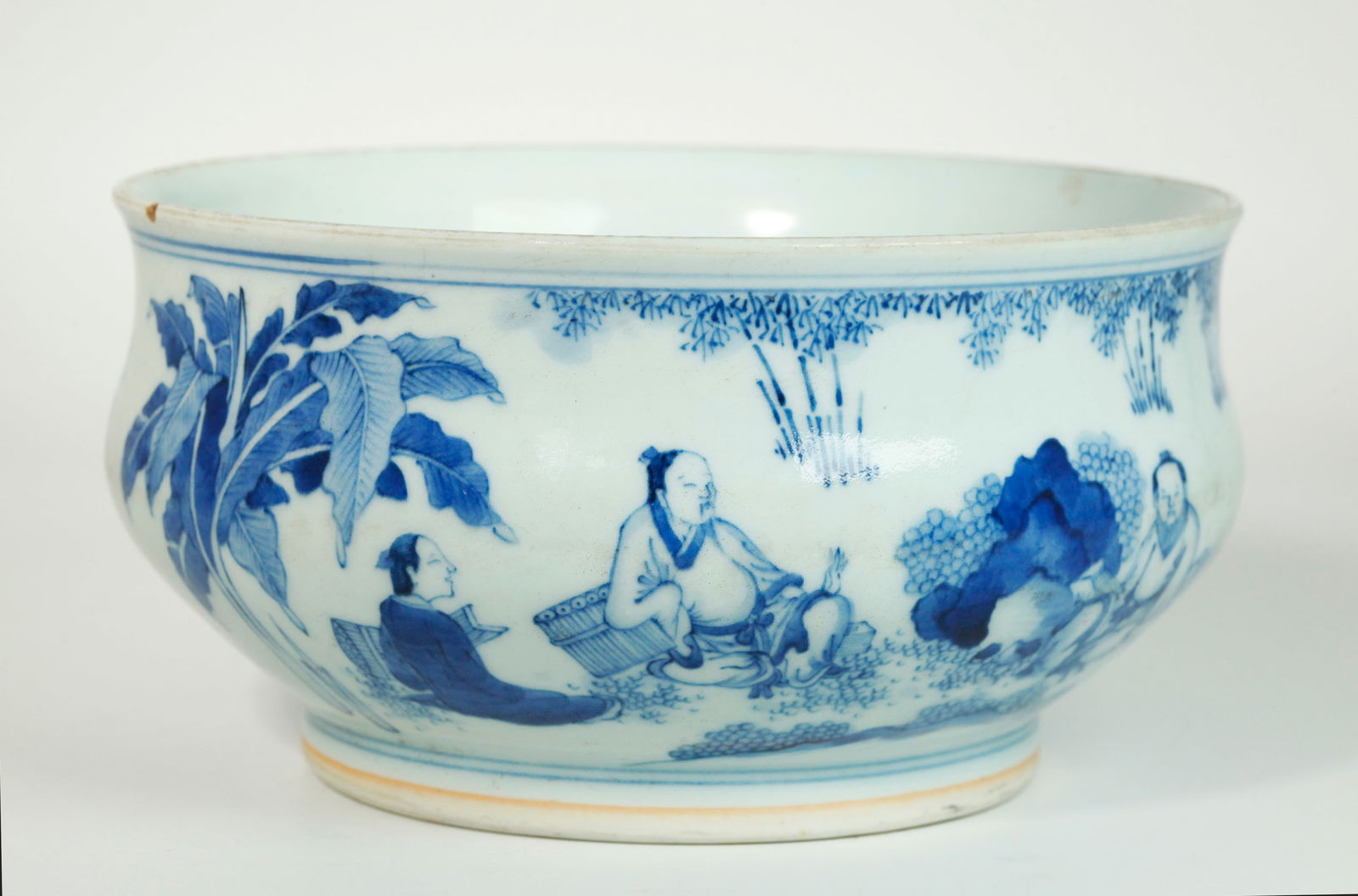 Chinese Blue & White Porcelain Round Censer (1 of 5)