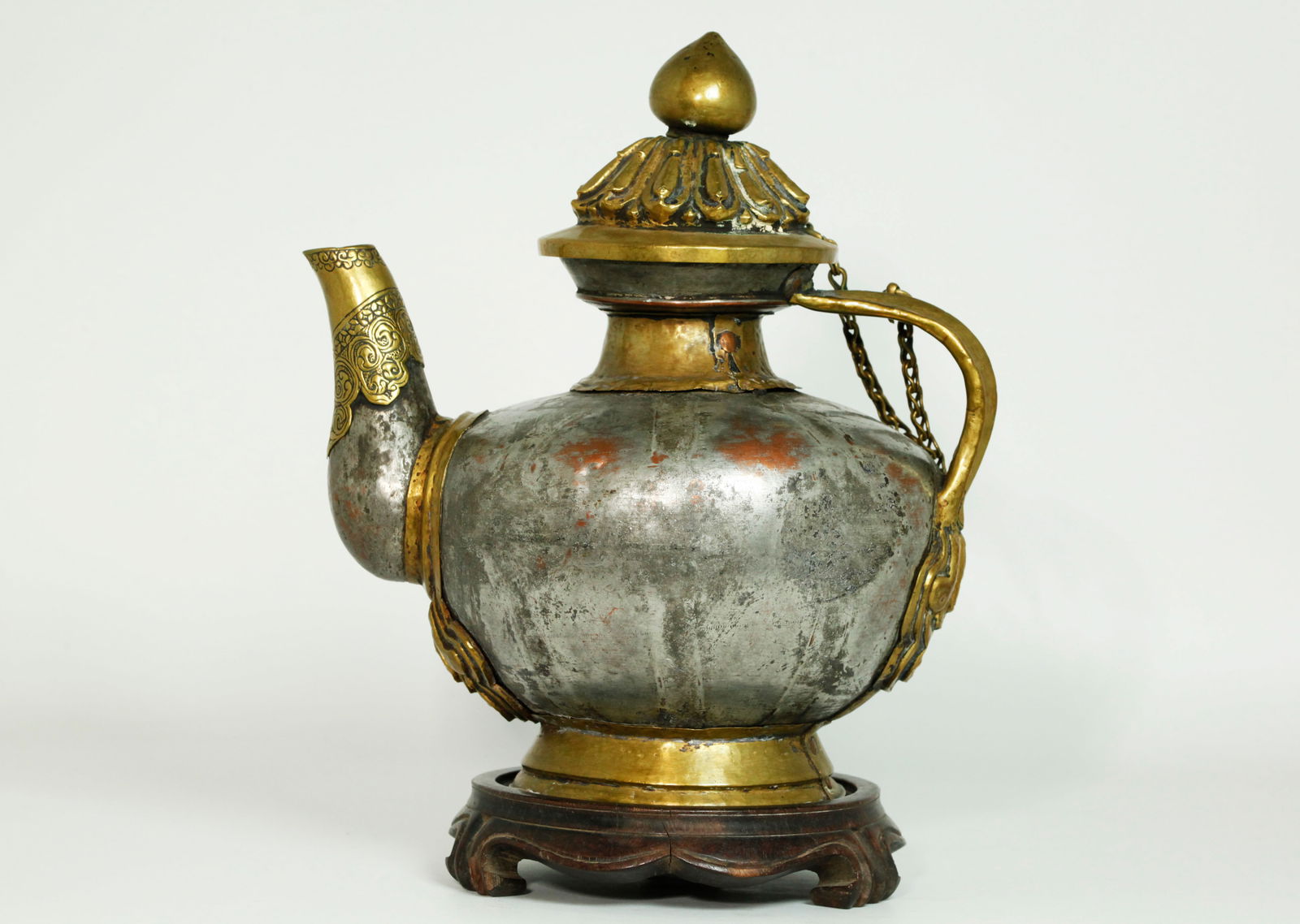 Tibetan 19th Century Bronze Copper Butter-Tea Pot (1 of 5)