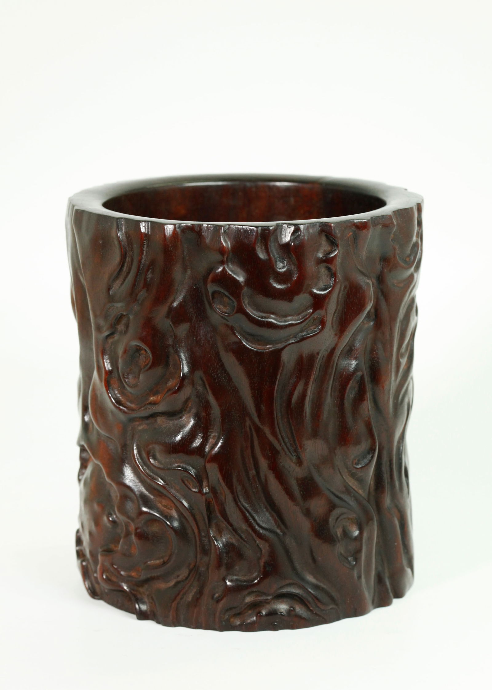 Chinese Solid Hard Wood Bitong Brush Pot (1 of 5)