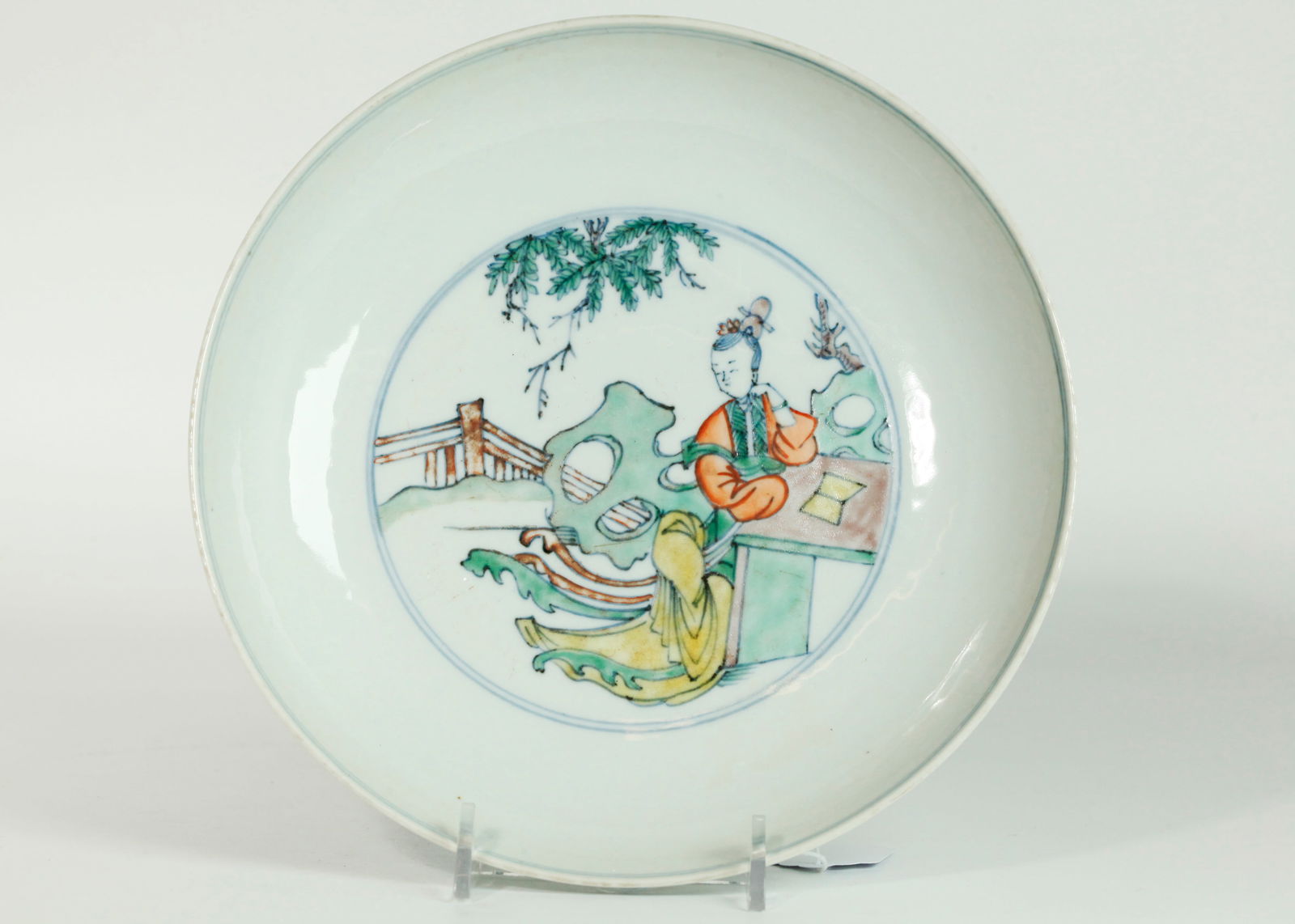 Chinese Doucai Enameled Porcelain Plate (1 of 5)