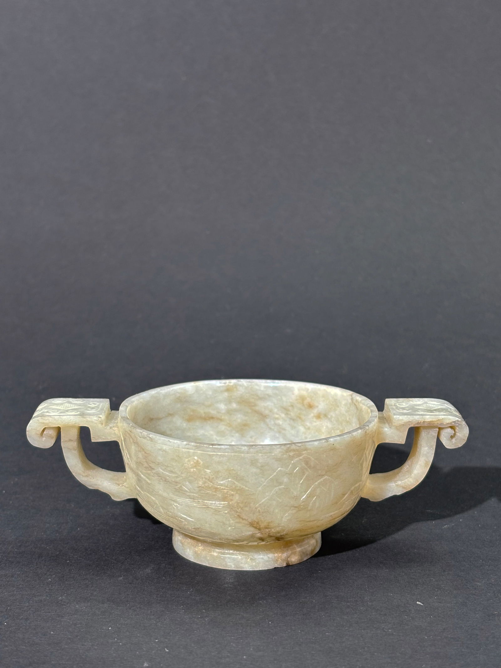 Fine Chinese Ming Calcified Jade Landscape Cup (1 of 8)