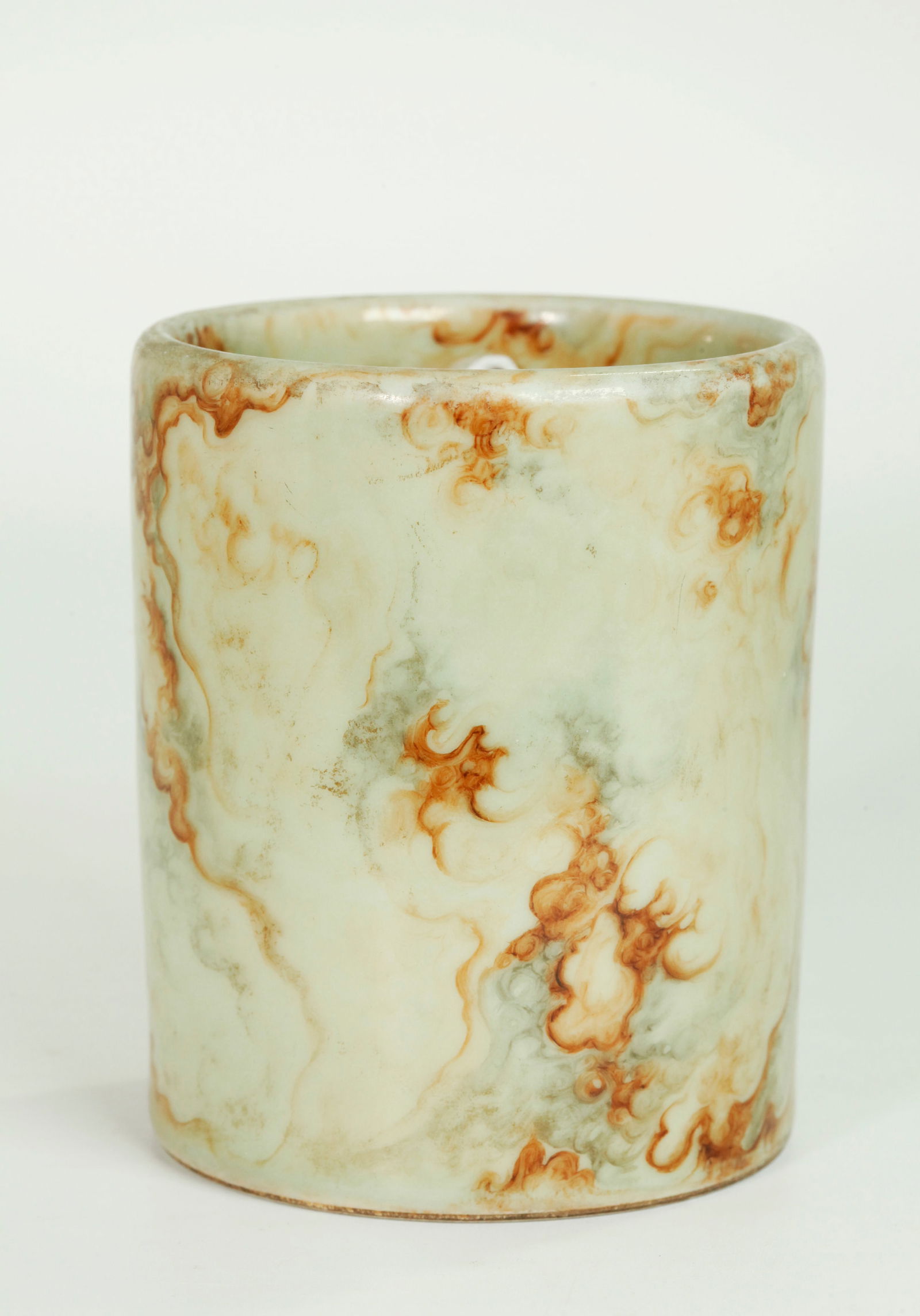 Chinese Porcelain "Stone" Enameled Brush Pot (1 of 6)