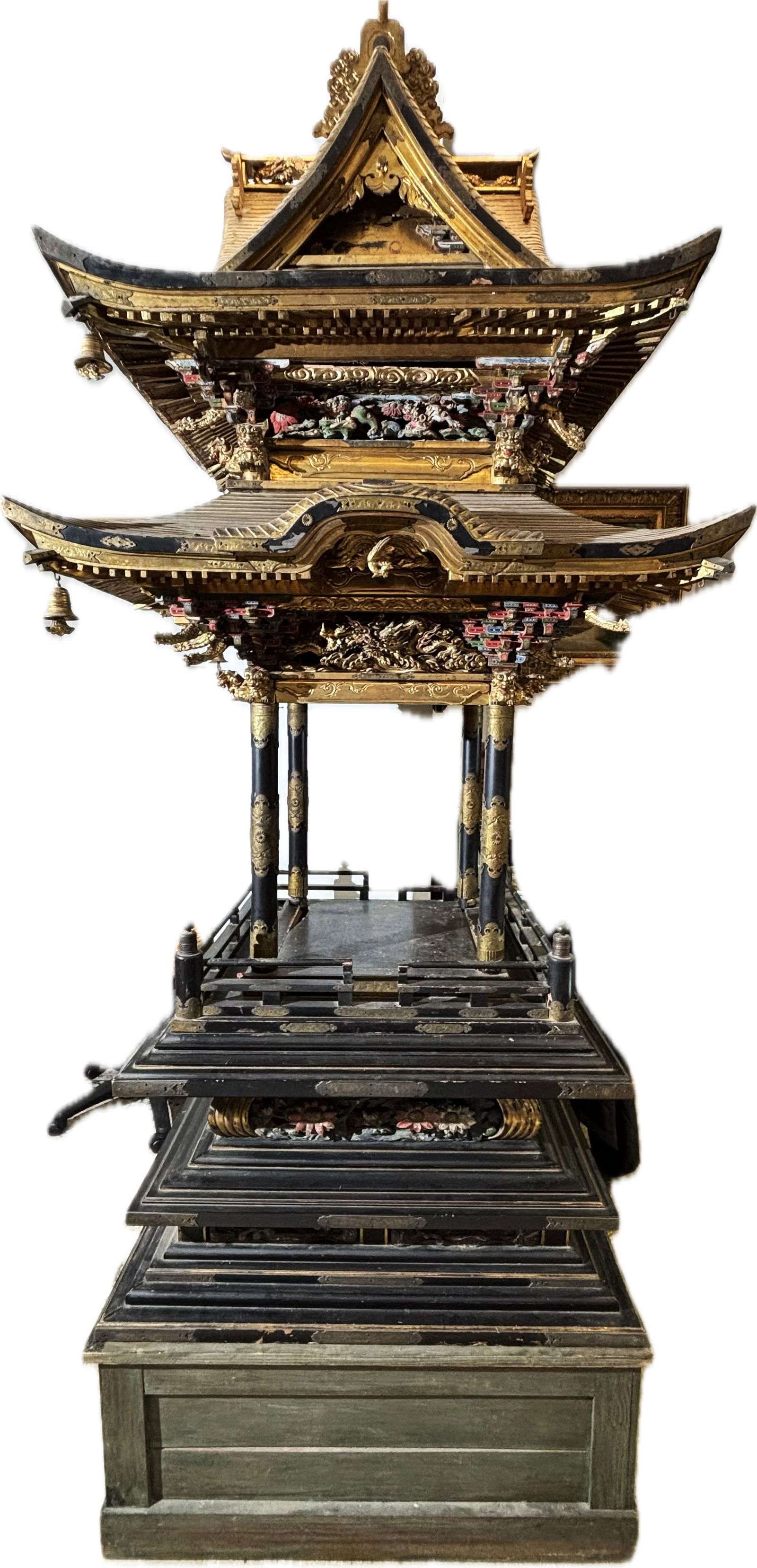 Large Japanese Edo Period Buddhist Wood Temple (1 of 20)