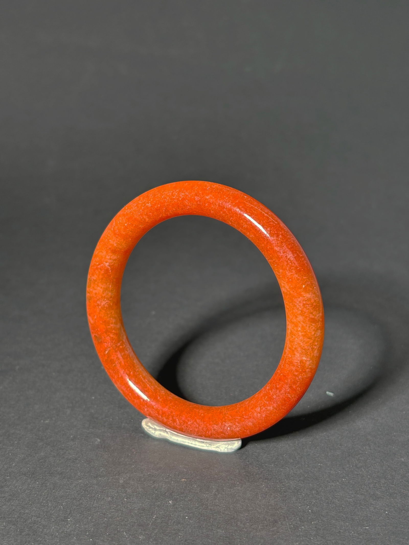Good Chinese Russet Jadeite Rounded Bangle (1 of 6)