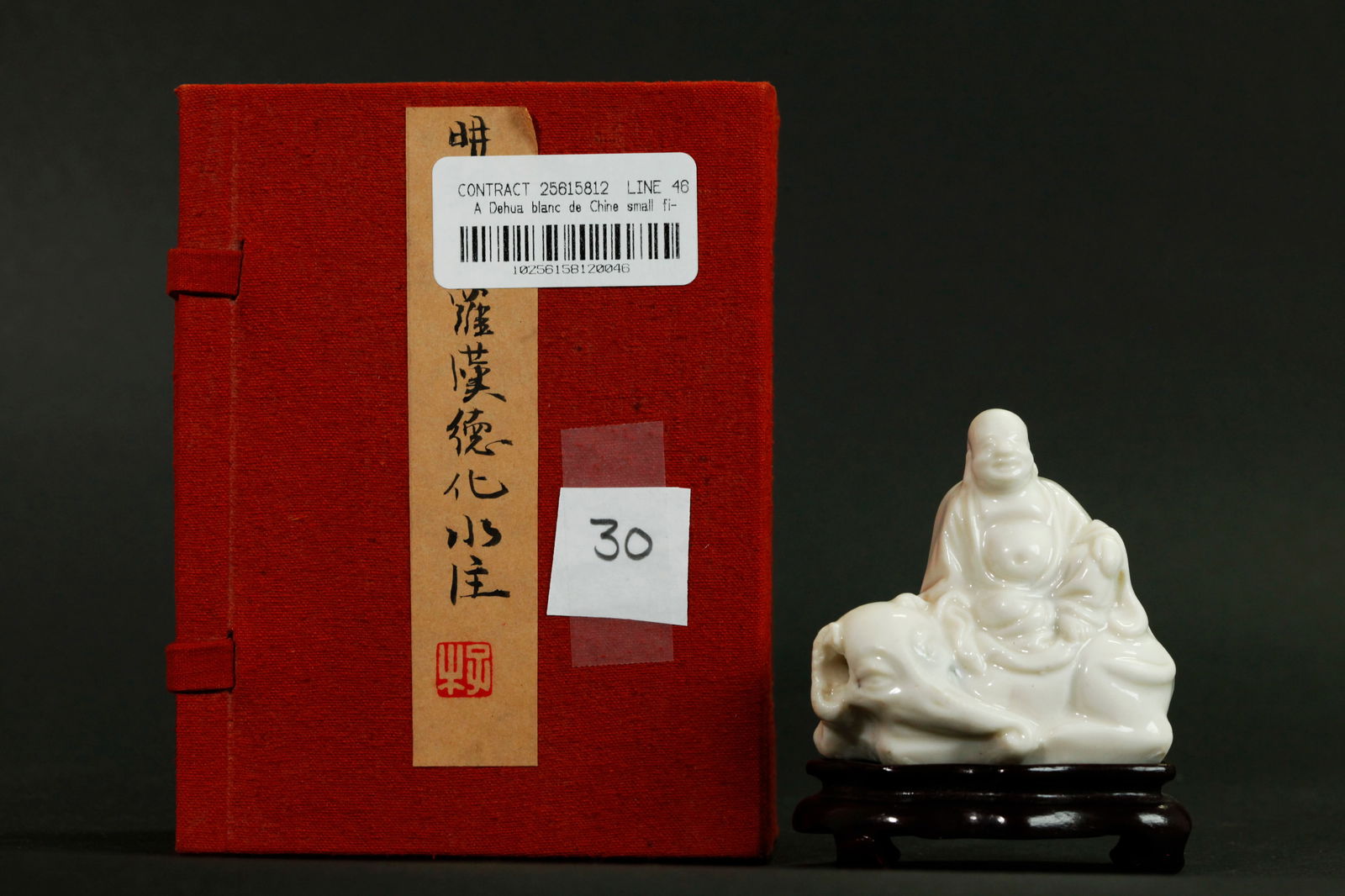 Rare Chinese 17/18 C Blanc De Chine Water Dropper: Rare Chinese 17th or 18th Century Blanc De Chine Dehua Porcelain Water Dropper molded and shaped as Budai Buddha seated atop a resting White Elephant with a hole in the elephant's ear for pouring and