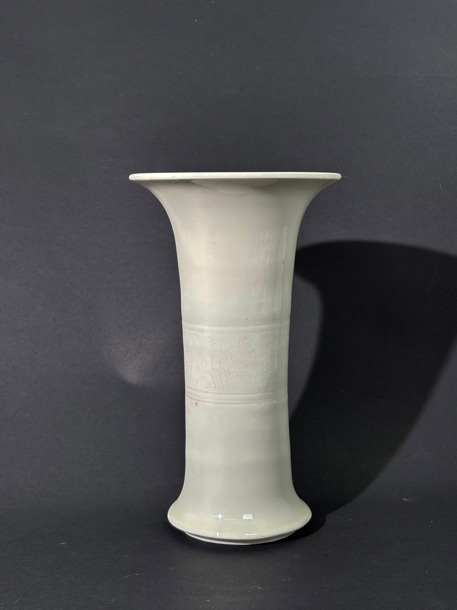 Chinese 17th C Blanc de Chine Porcelain Gu Vase (1 of 7)