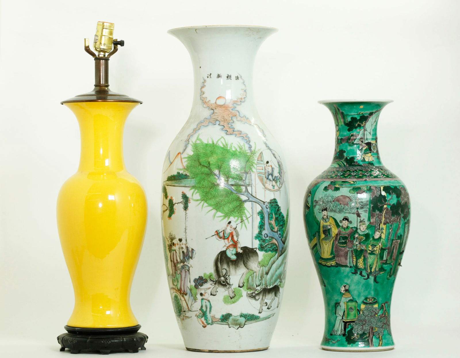 3 Chinese Enameled Porcelain Vases (1 of 7)