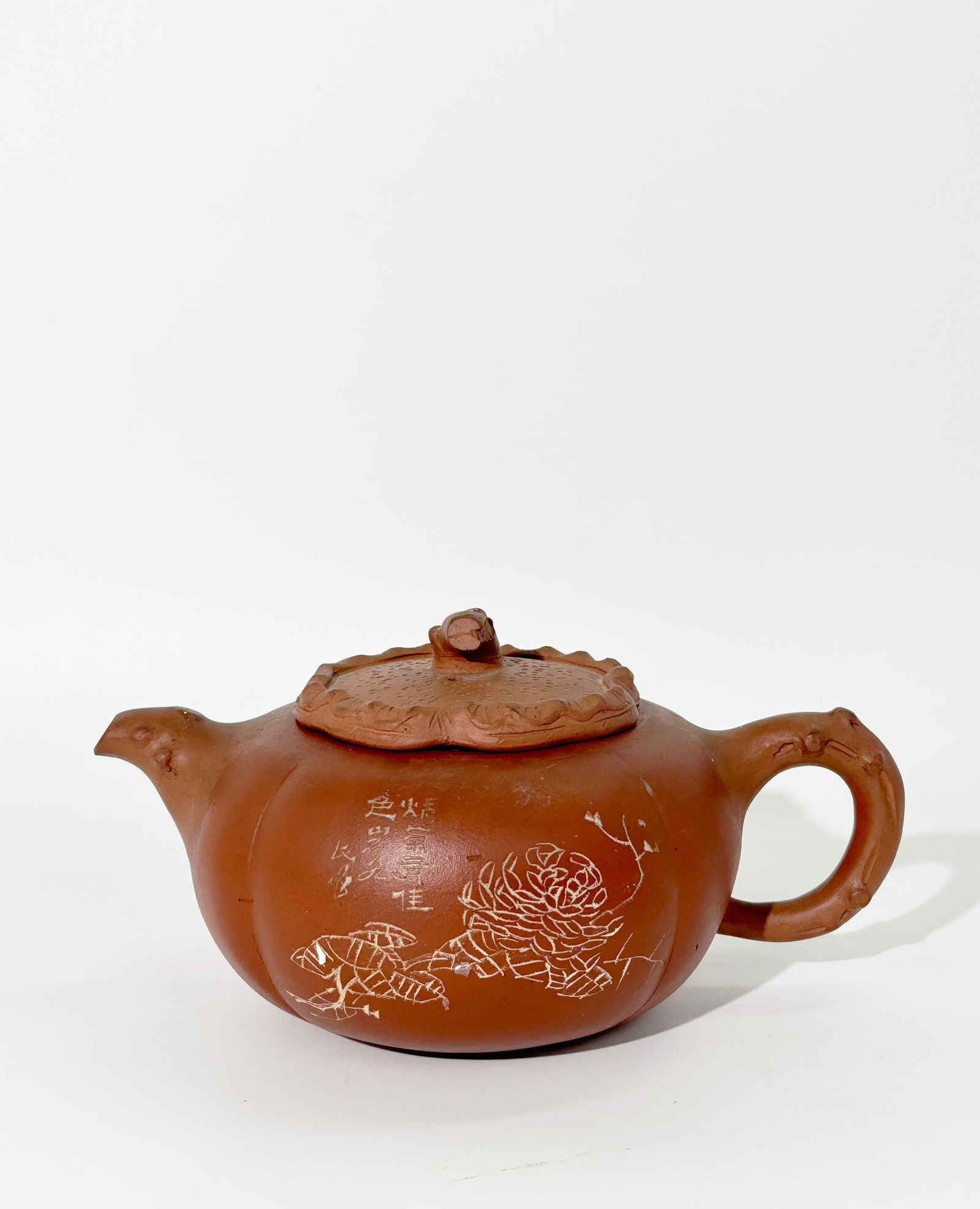 Chinese Chen Ding He Yixing Zisha Gourd Teapot (1 of 7)