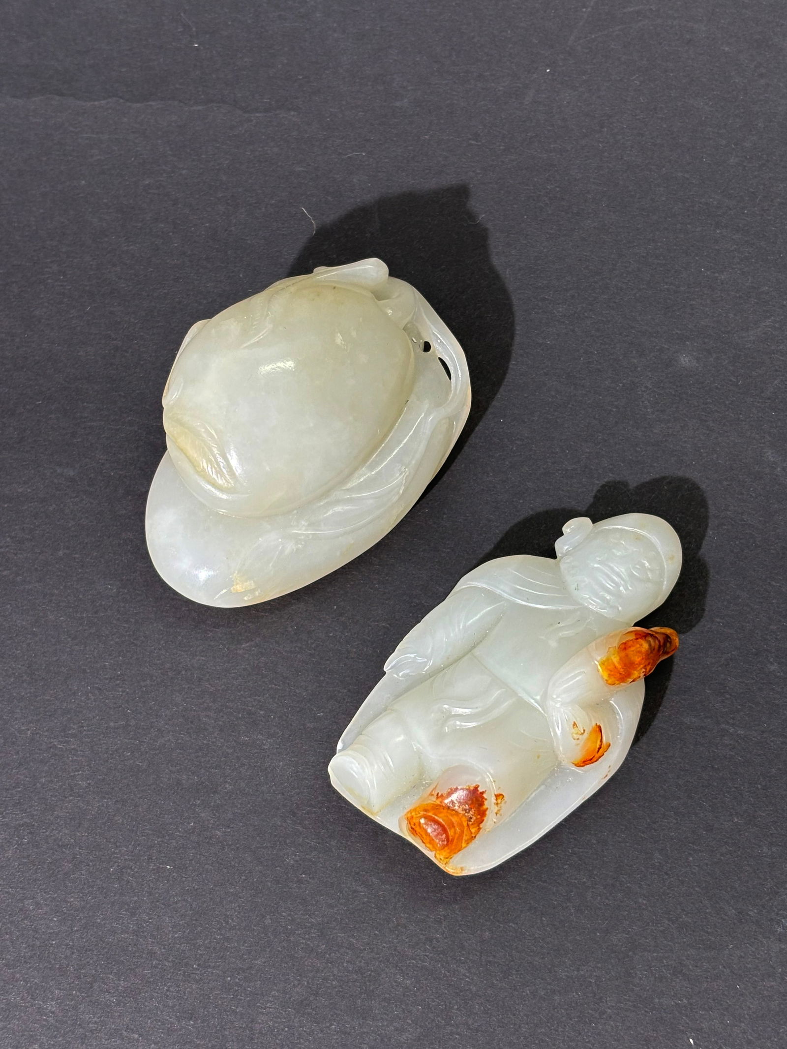 2 Chinese White & Warm White Jade Toggles (1 of 7)