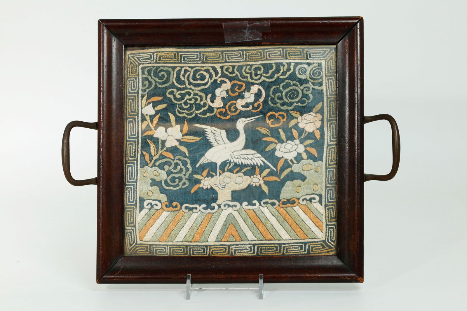 Chinese Late Qing Child's Silk Civil Rank Badge (1 of 4)