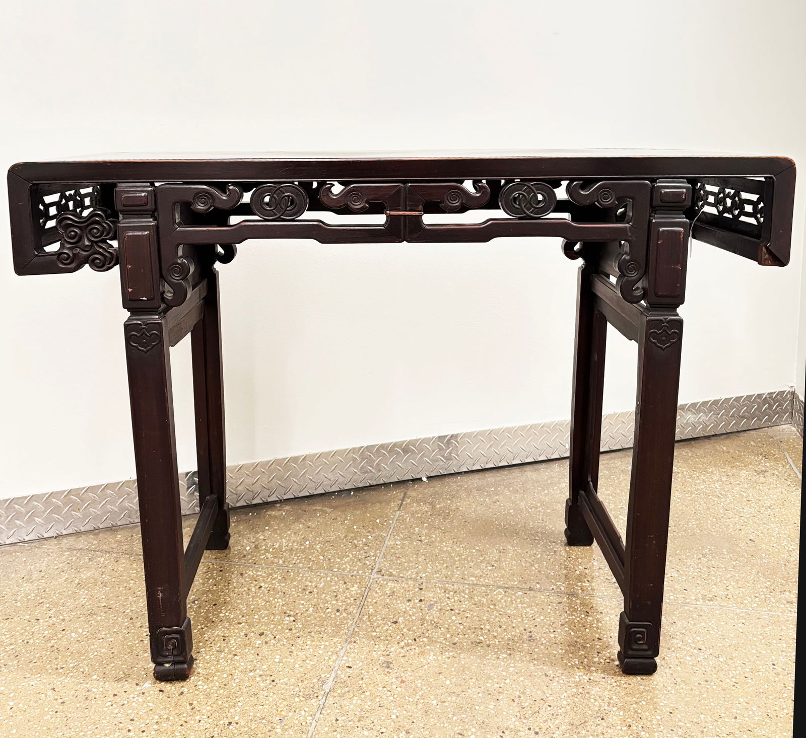 Chinese Hard Wood Altar Table Curved Ends (1 of 10)