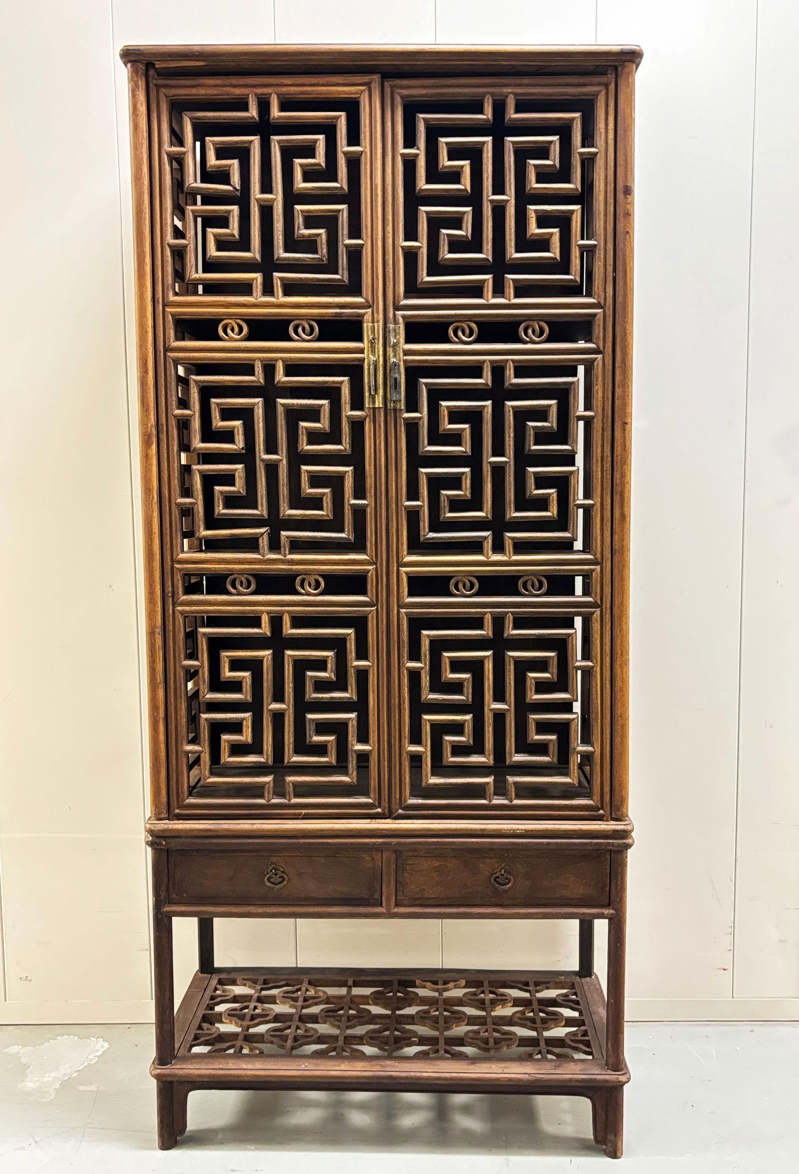 Chinese Double Door Cabinet with Trellis Designs (1 of 8)