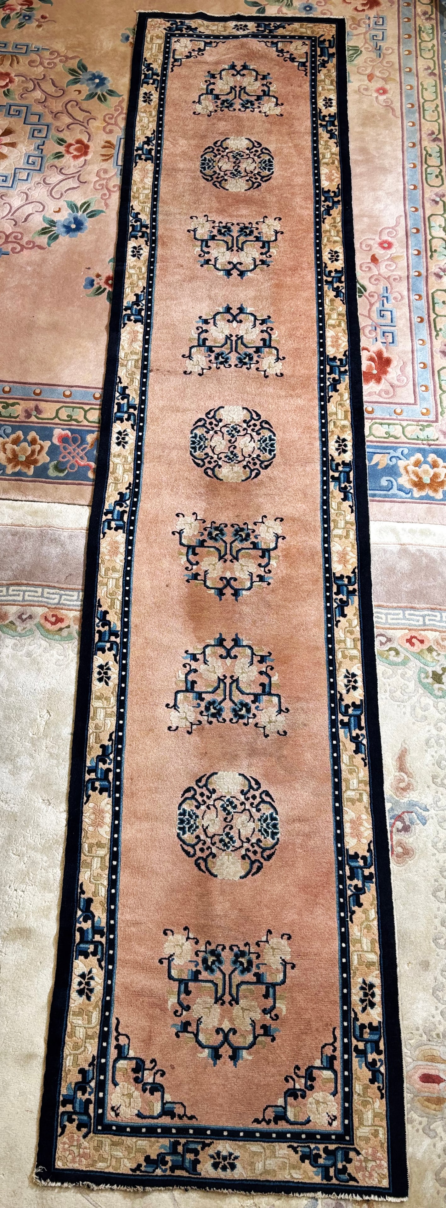 Chinese Qing Dynasty Ningxia Wool Runner Carpet (1 of 5)