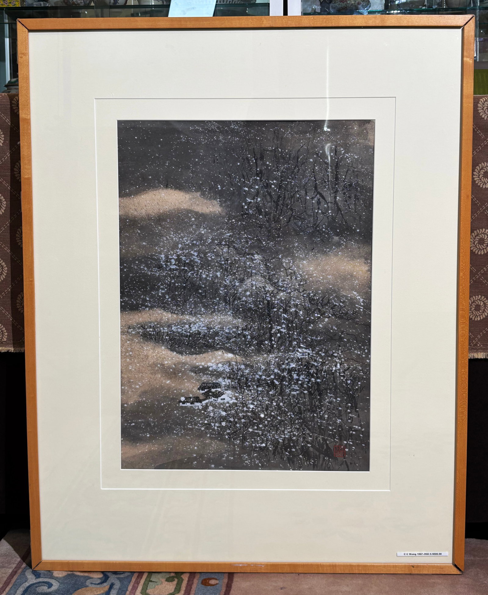 Wang Jiqian; Ink Painting Farm in Snow (1 of 5)