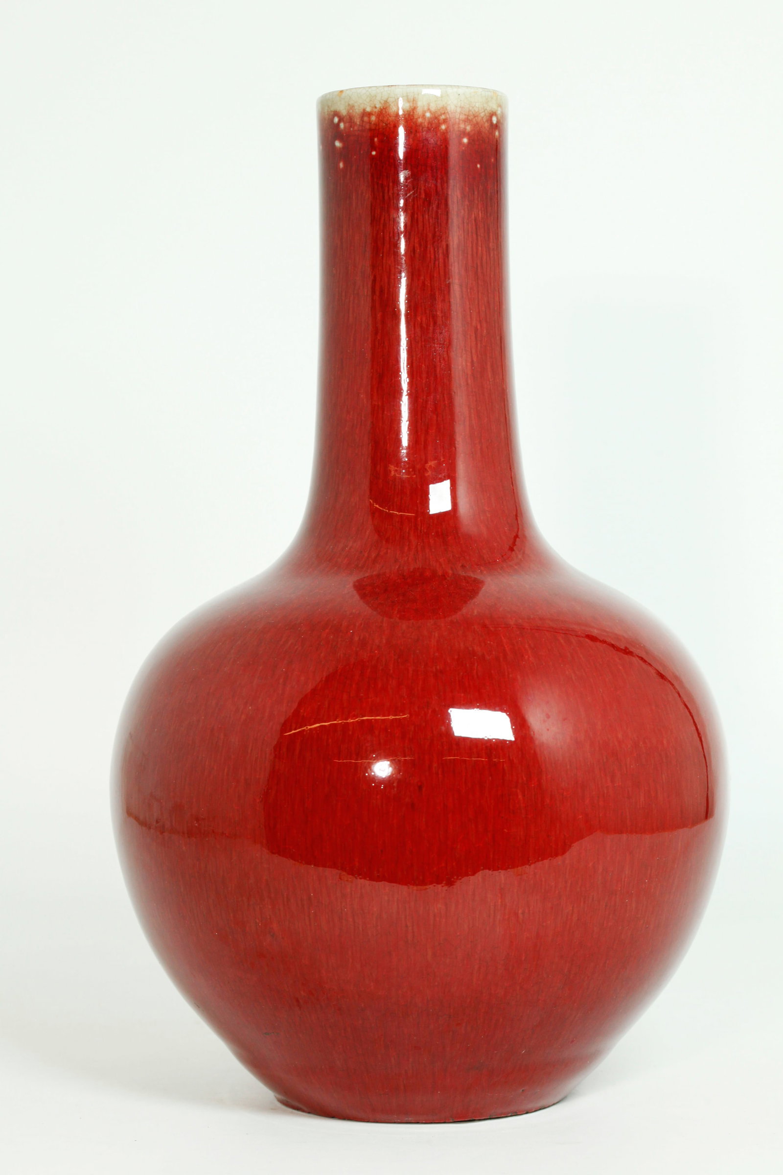 Chinese 19C Underglaze Red Langyao Porcelain Vase (1 of 5)