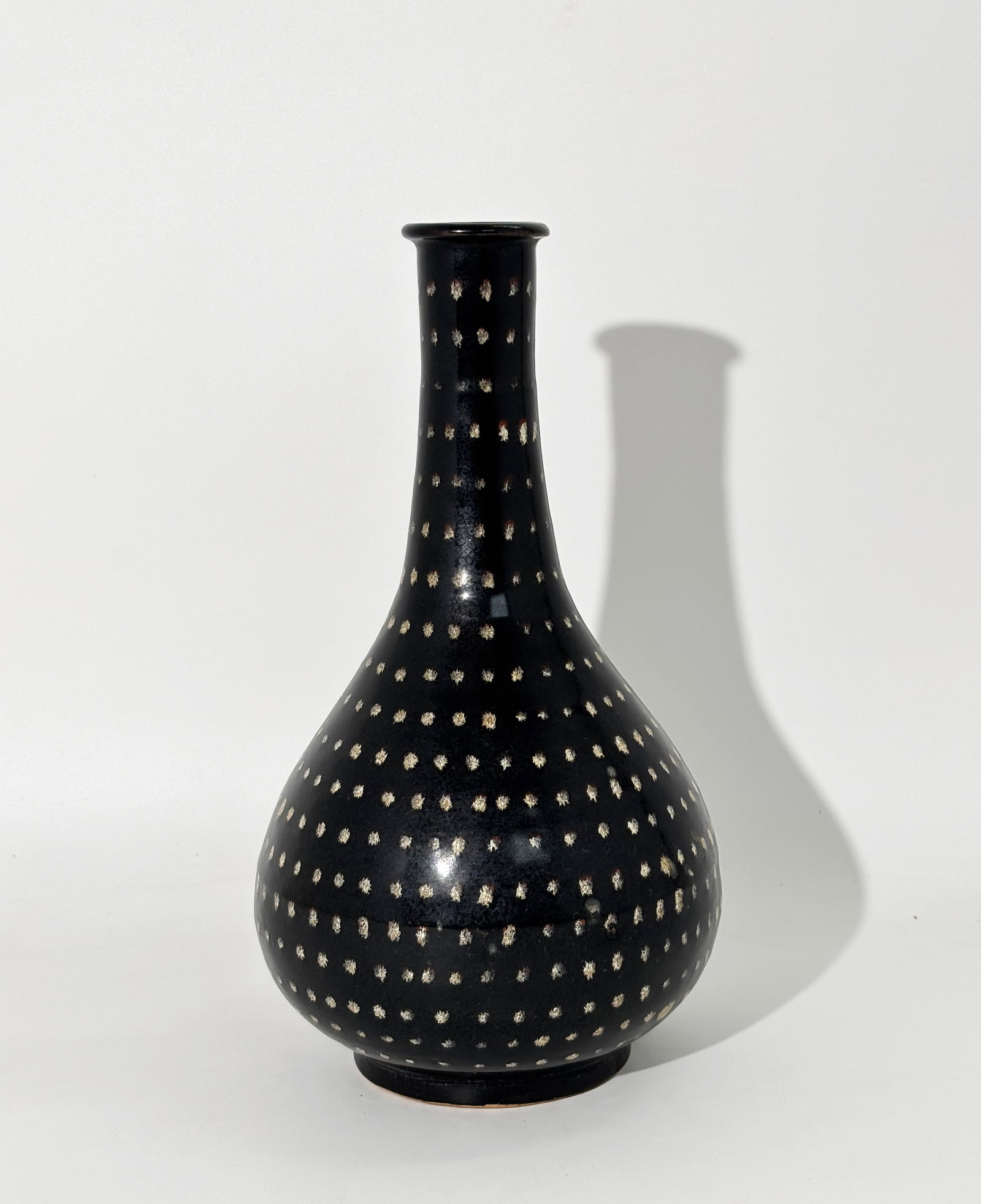 Chinese Jizhou White Spotted Black Glazed Bottle (1 of 5)