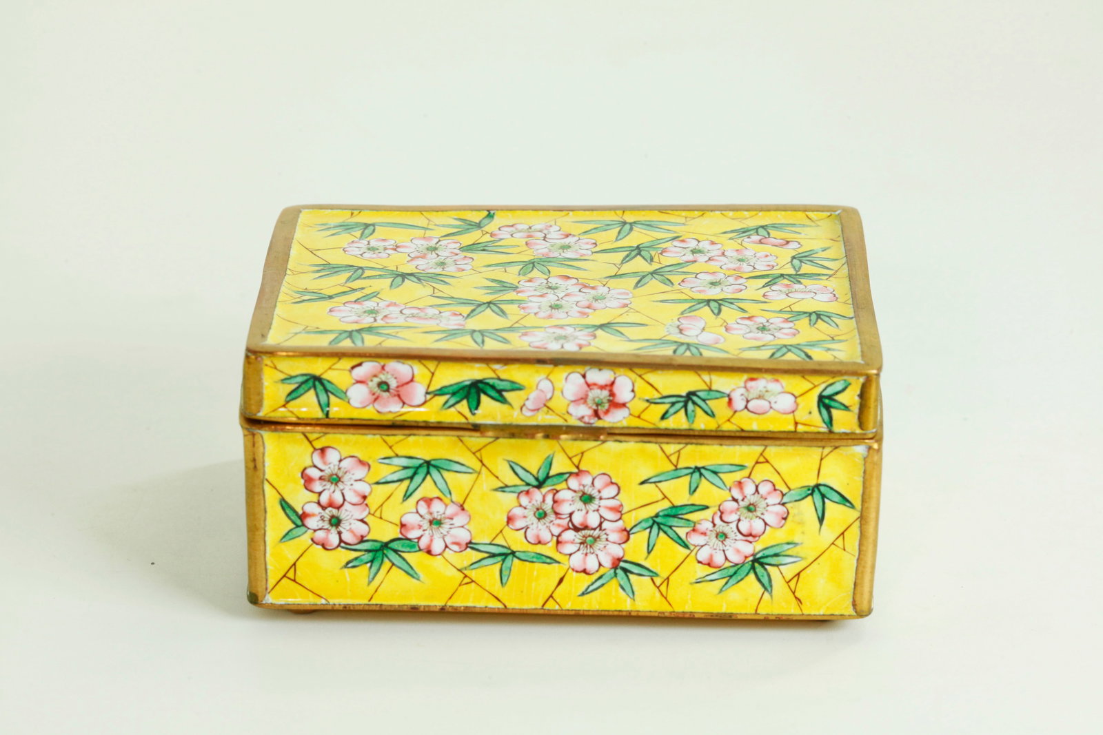 Chinese Late Qing Canton Yellow Enamel Bronze Box (1 of 6)