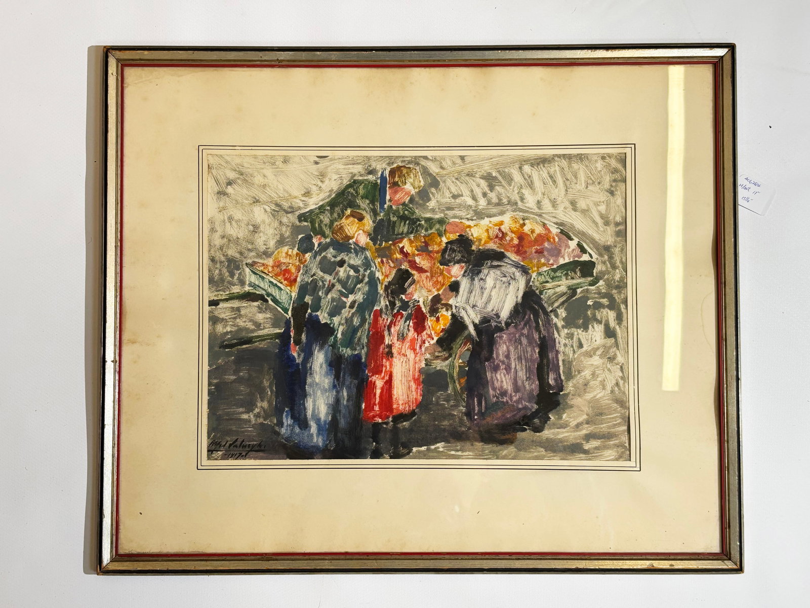 Post Impressionistic Mono-Print Oil on Paper (1 of 4)