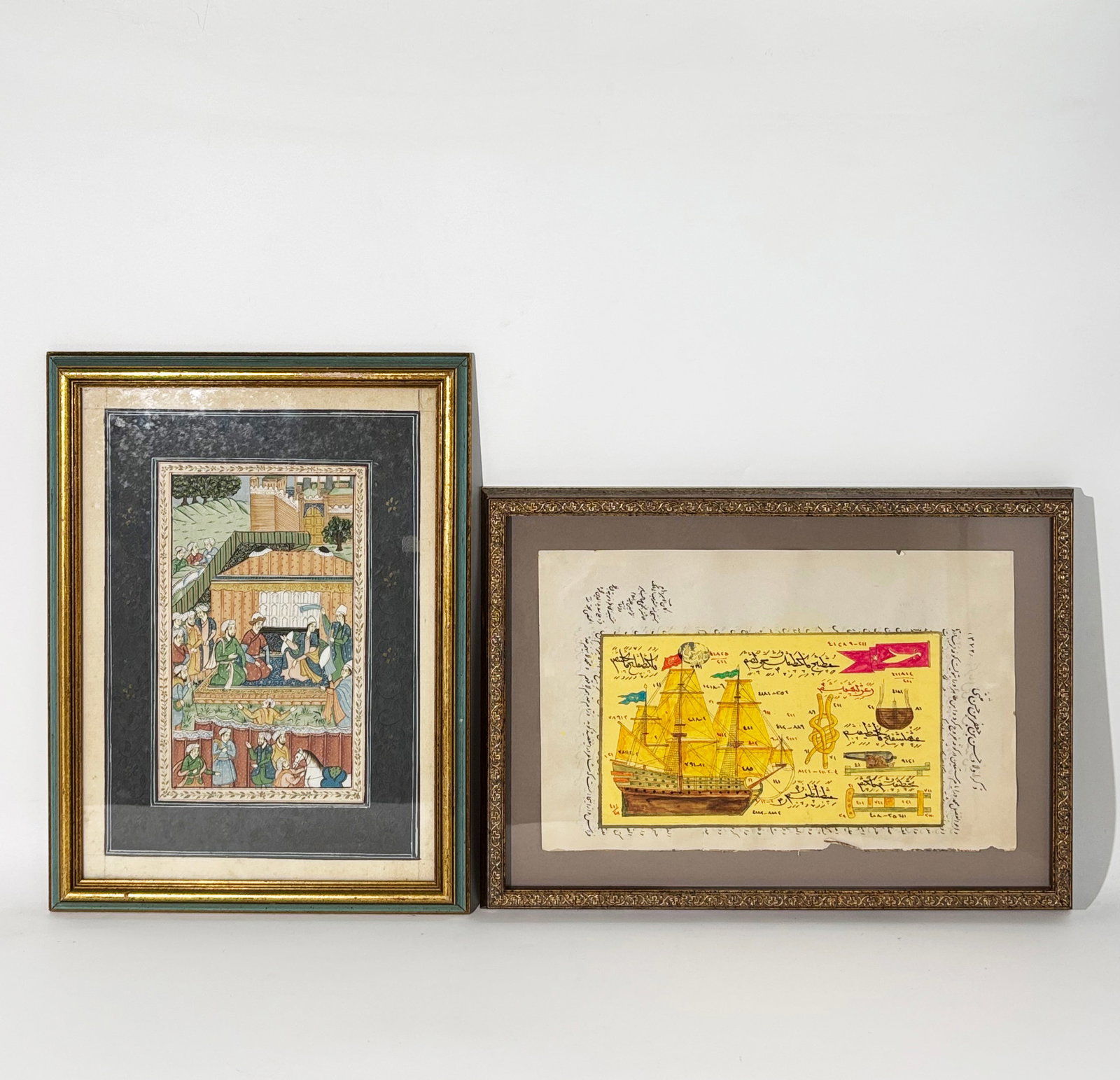 2 Framed Middle Eastern Miniature Paintings (1 of 5)