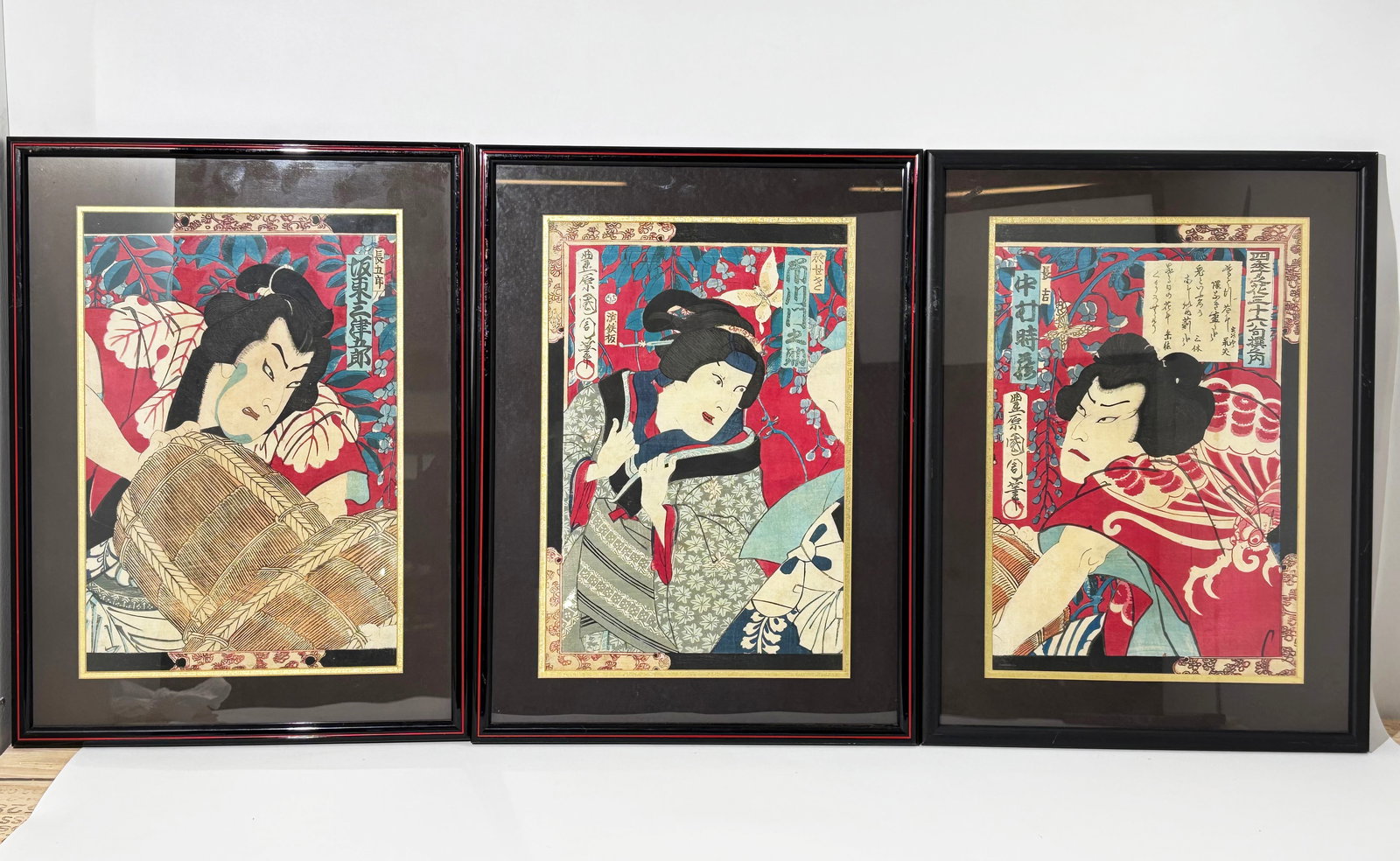 Three Japanese Woodblock; Ichikawa Chikashige (1 of 7)