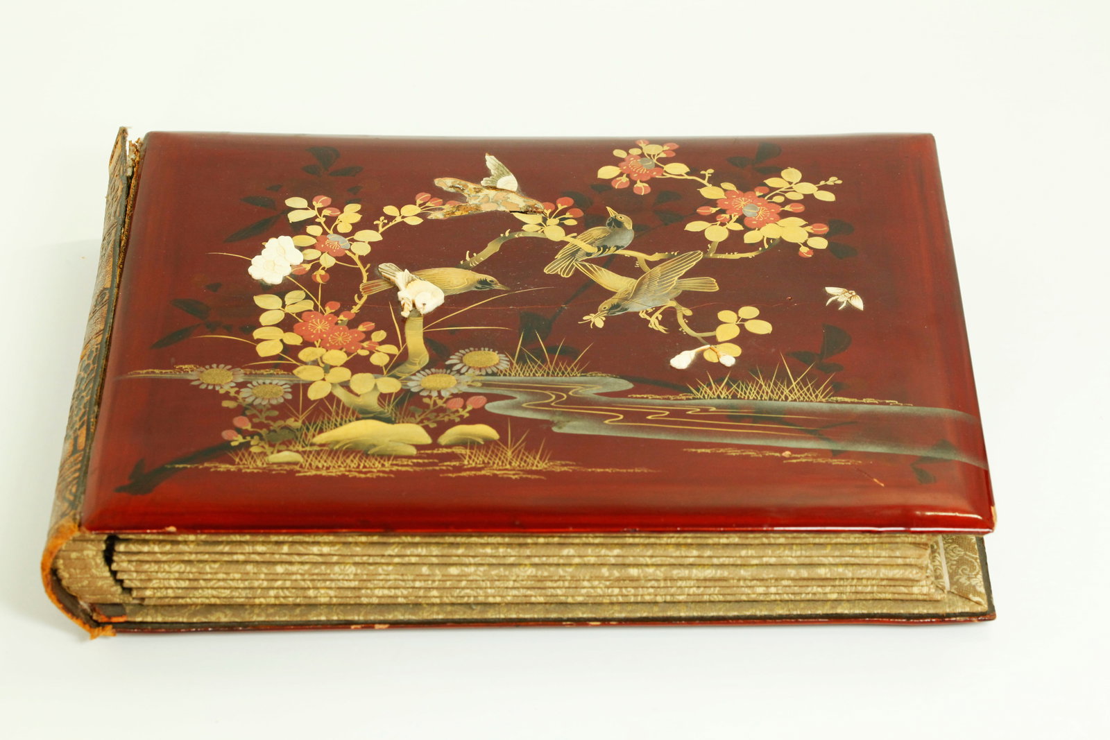 Japanese Lacquer Photo Album Hand Painted Pages (1 of 8)
