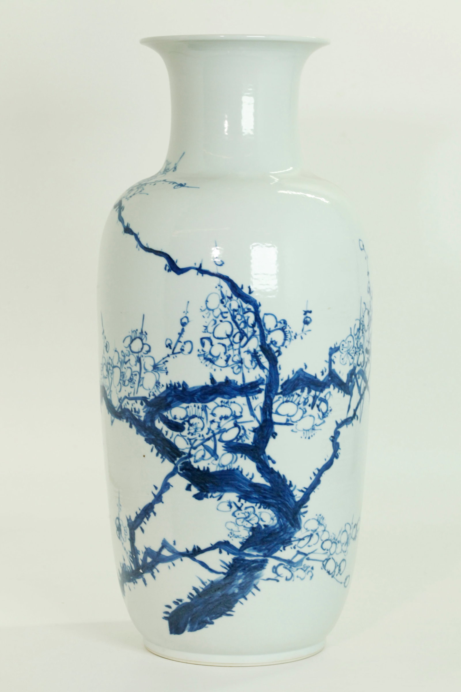 Chinese Artist Painted Blue & White Porcelain Vase (1 of 6)