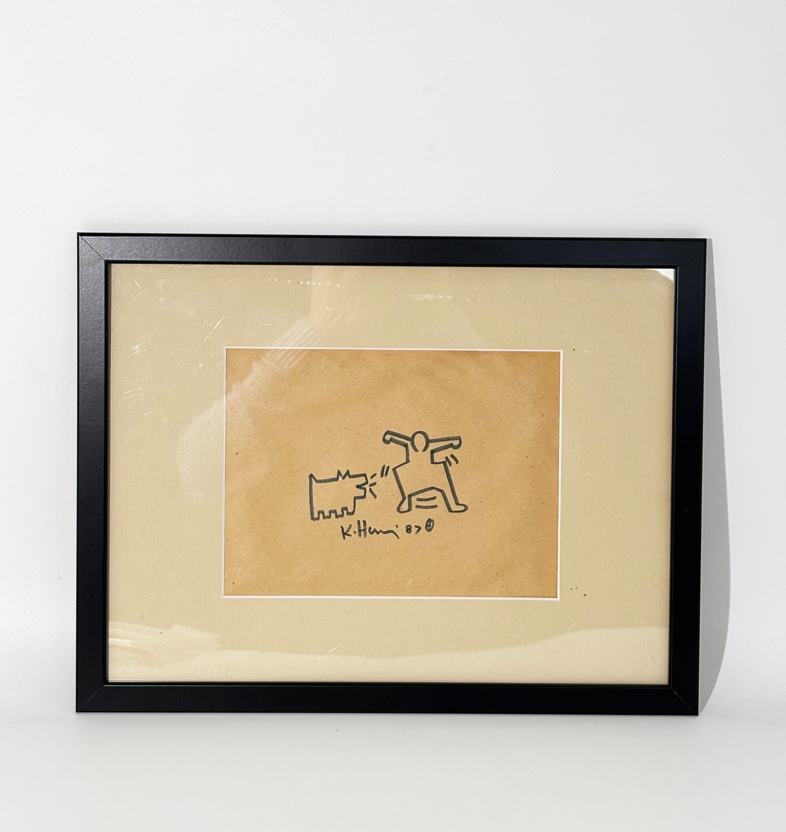 Attributed to Keith Haring Marker On Brown Paper (1 of 5)