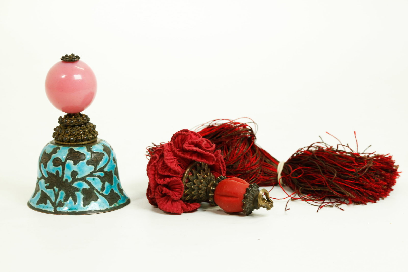 2 Chinese Qing Court Peking Glass Hat Balls (1 of 7)