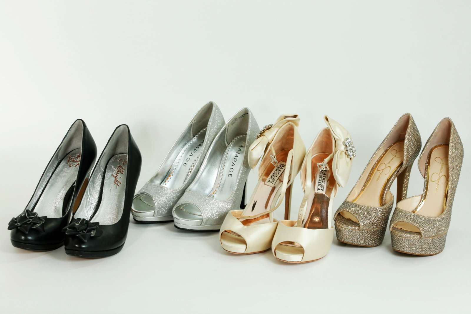 4 Pairs Vintage Platform High Heel Shoes Size 5/6 (1 of 8)