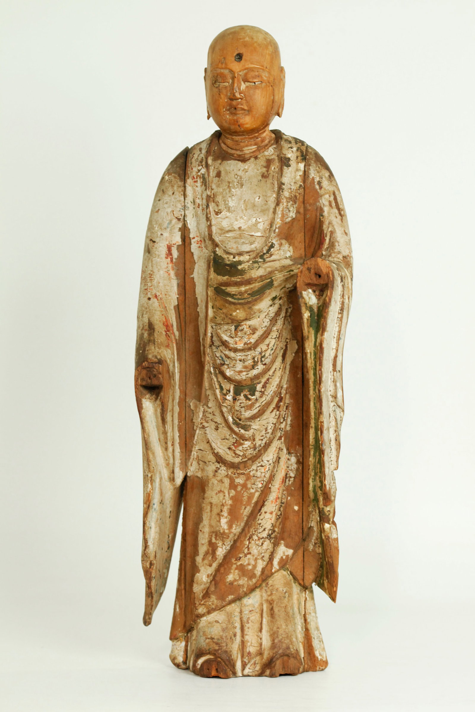 Rare Early Japanese Wood Standing Jizo Bosatsu (1 of 5)