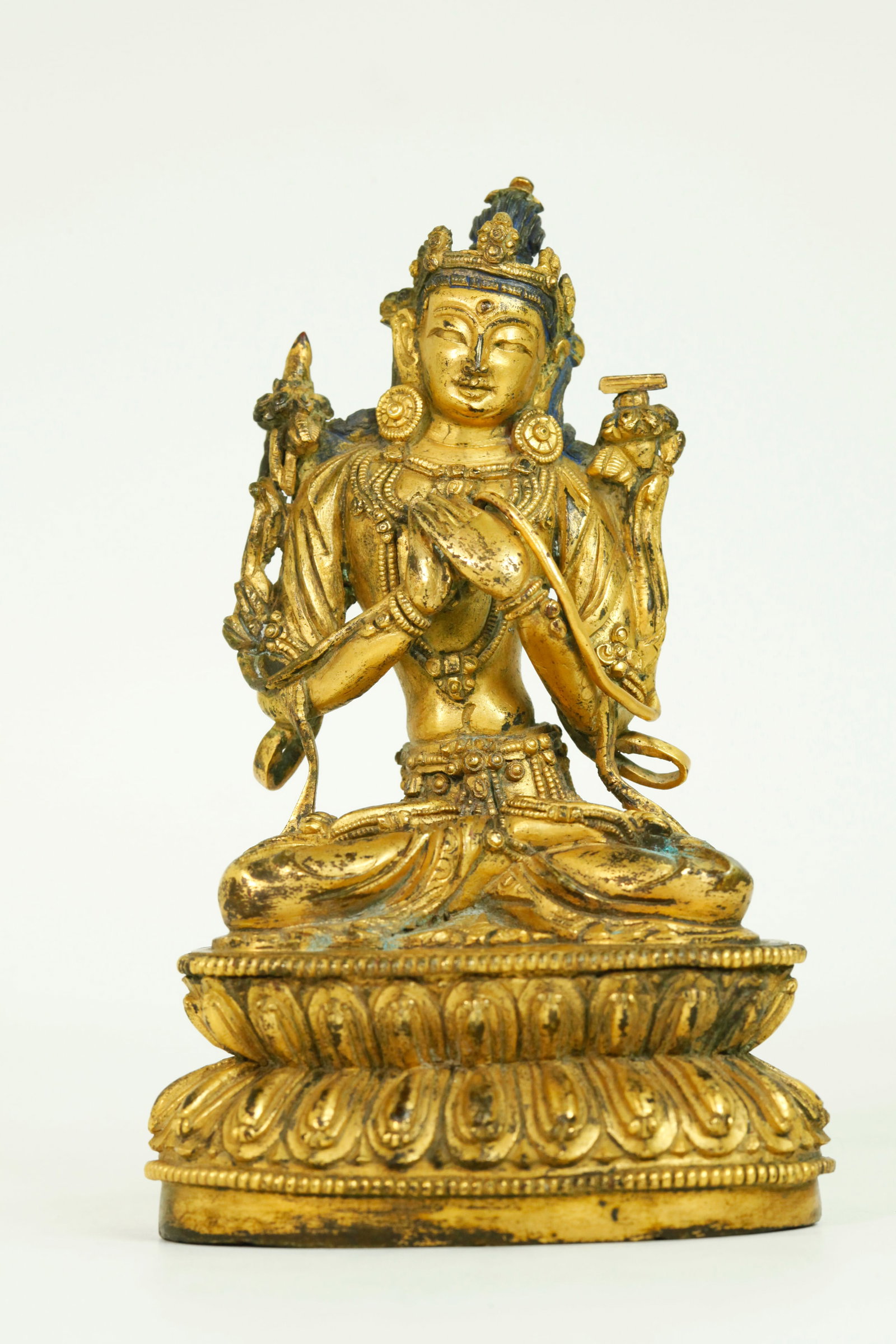 Fine Tibetan Gilt Bronze Seated Avalokiteshvara (1 of 5)