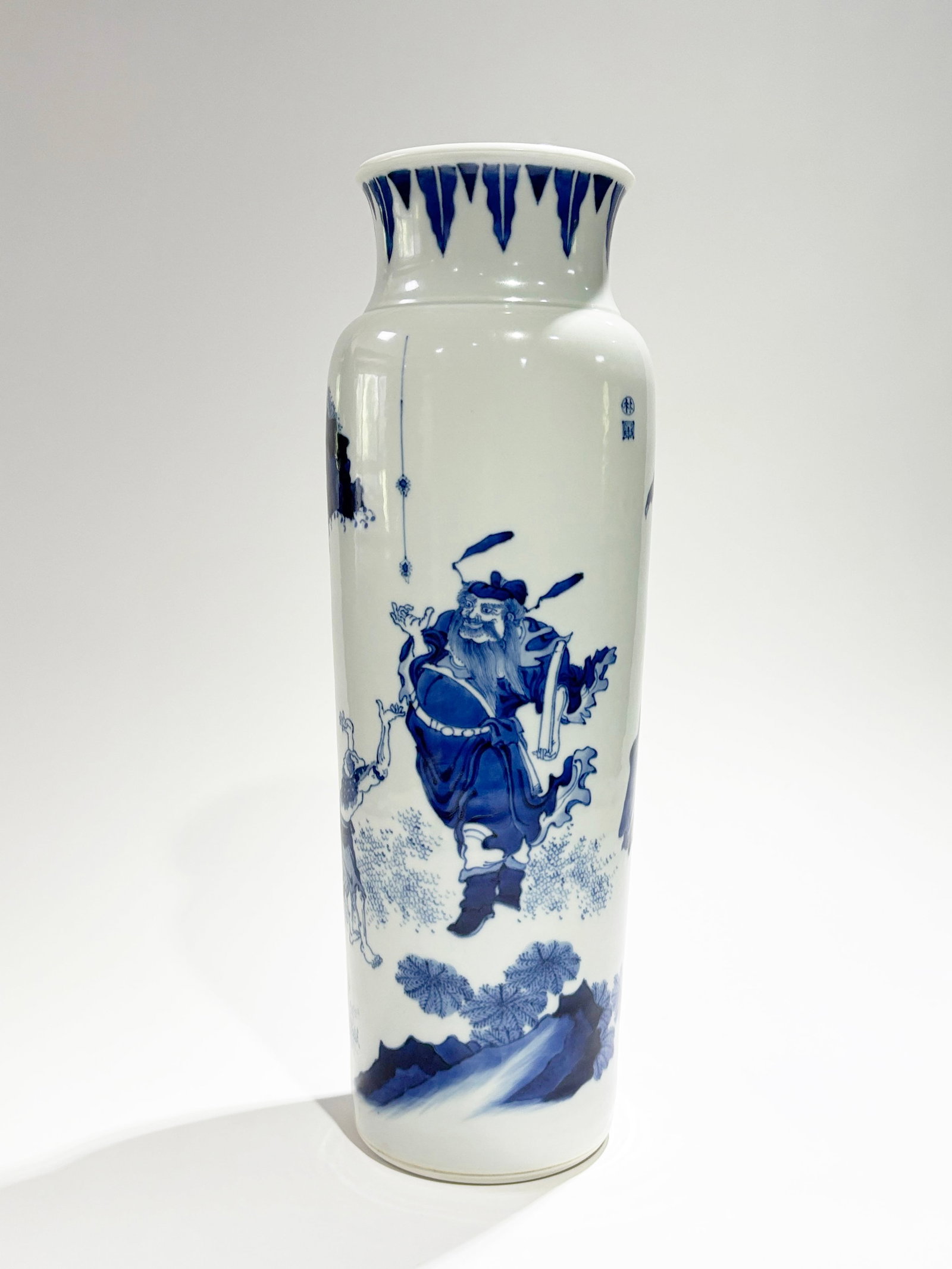 Chinese Blue & White Porcelain Sleeve Vase (1 of 6)
