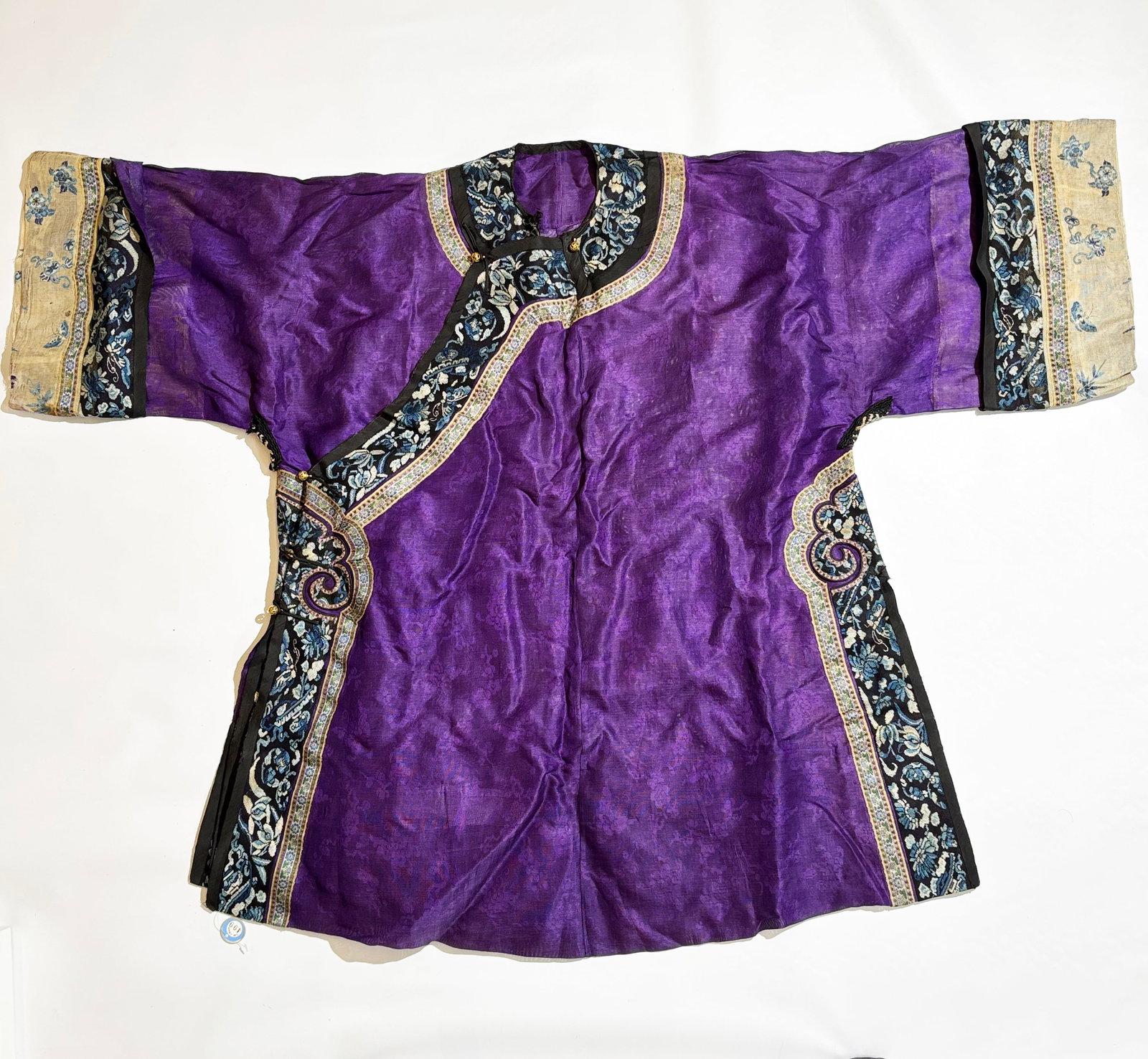 Chinese Qing Purple Gauze Damask Summer Jacket (1 of 8)
