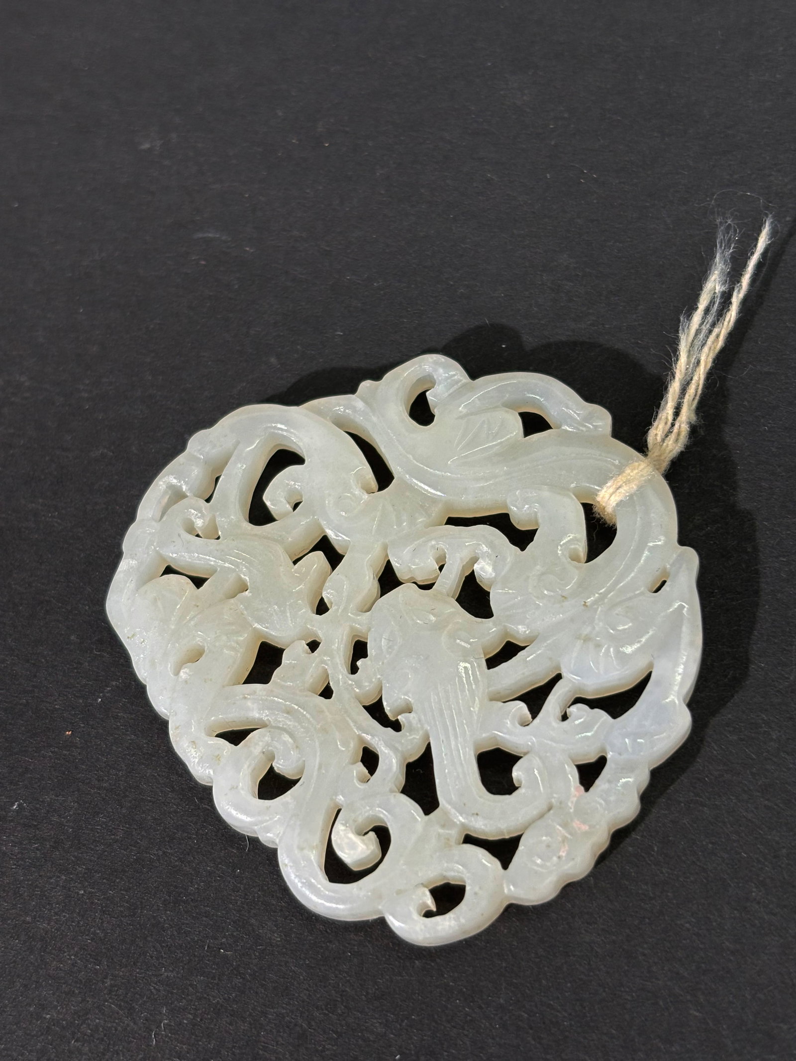 Chinese White Jade 2 Chilong Dragon Pendant (1 of 4)