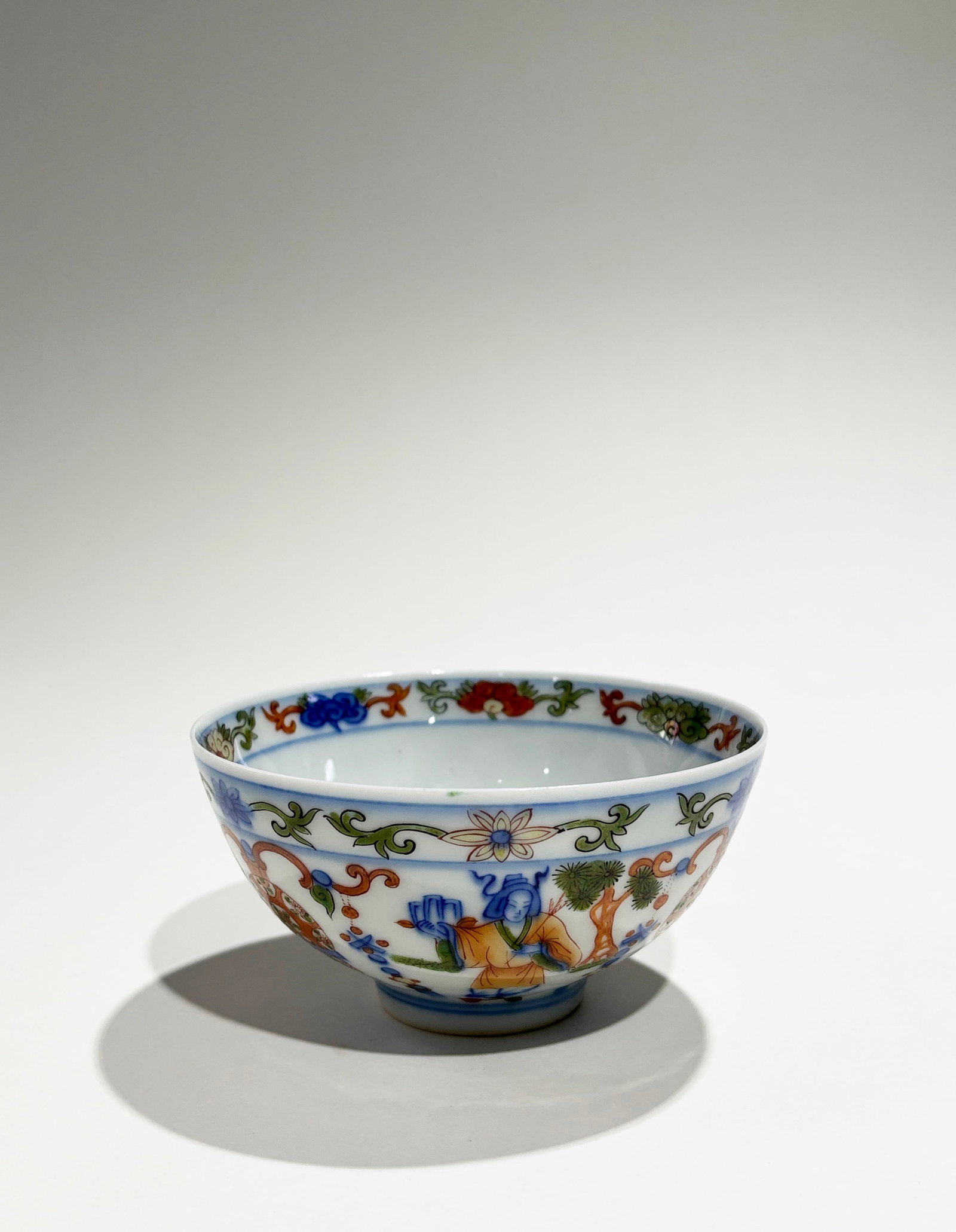 Chinese Wucai Porcelain Lantern Festival Bowl (1 of 6)