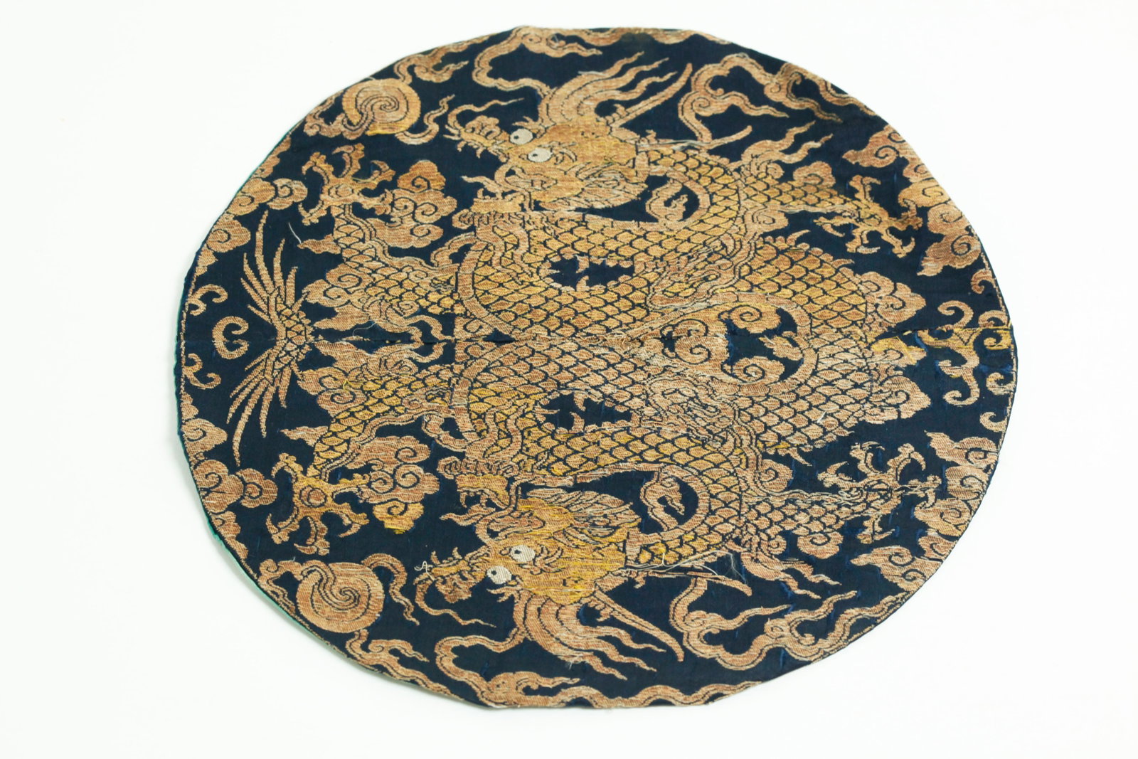 Chinese Ming 5-Claw Double Dragon Roundel Badge (1 of 4)