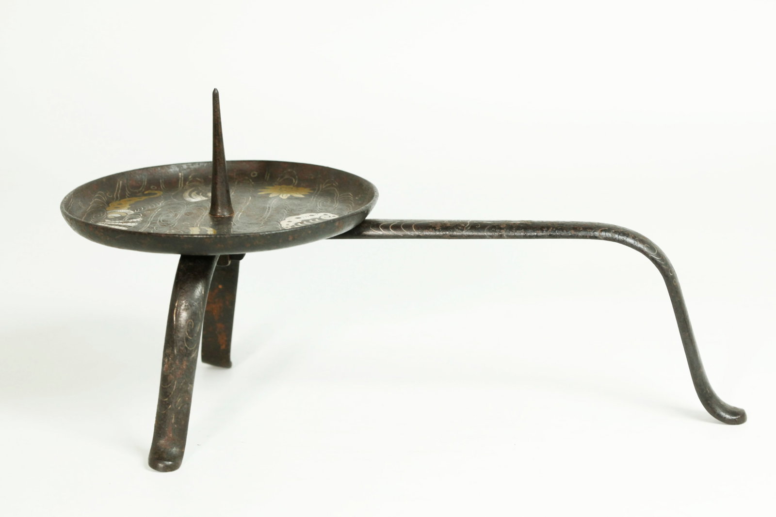 Japanese Mixed Metal & Iron Tripod Pricket Stand (1 of 5)